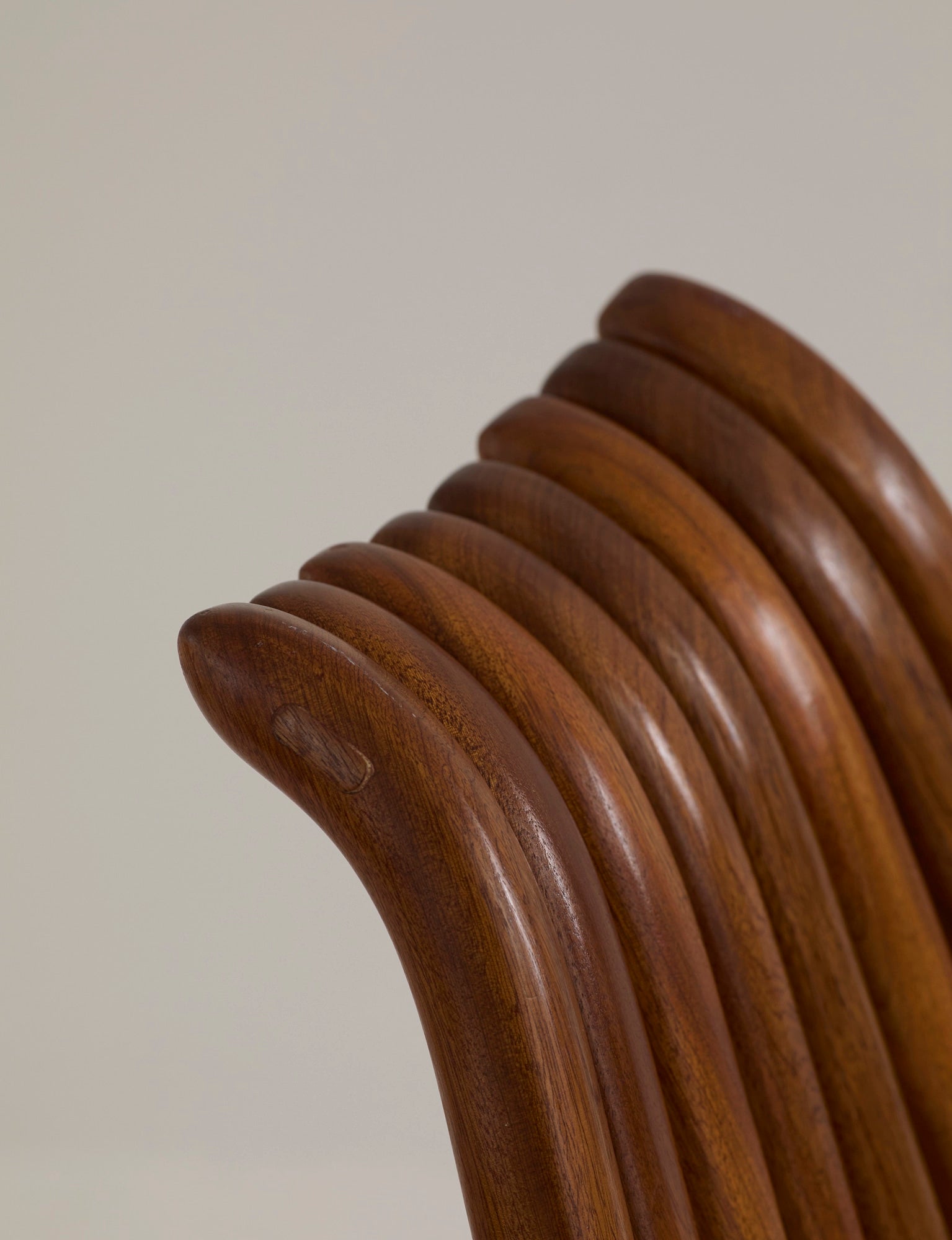 Vintage Artisanal Foldable Lounge Chair in Wood