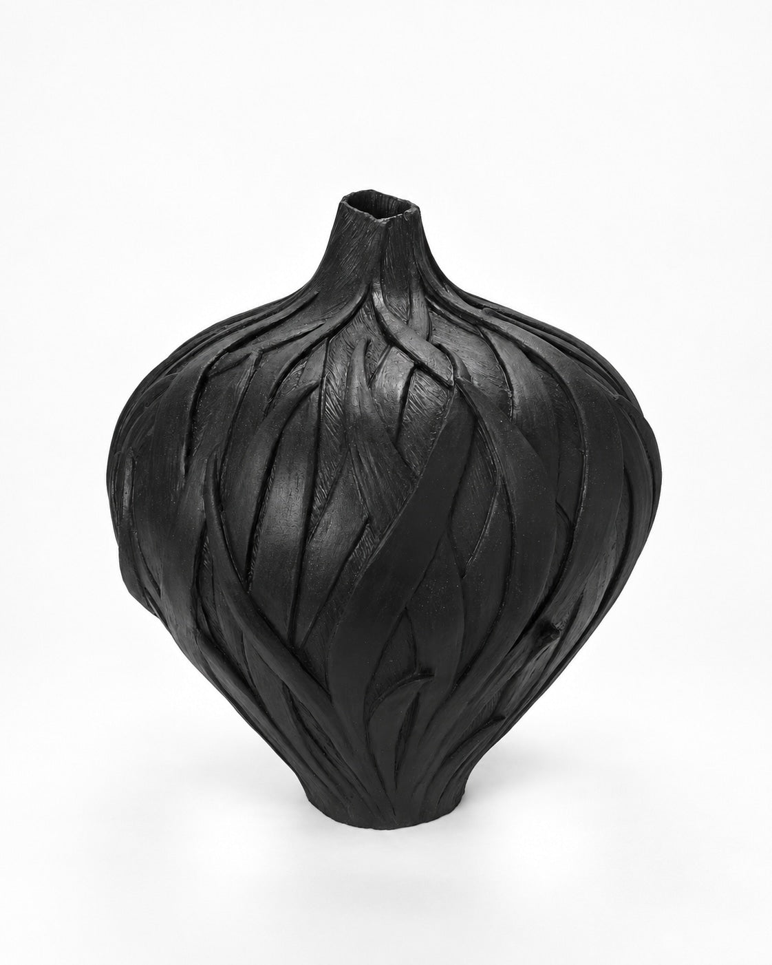 Contemporary Sculpture in Ceramic - MidNight Garden Collection - No 122 — side angle