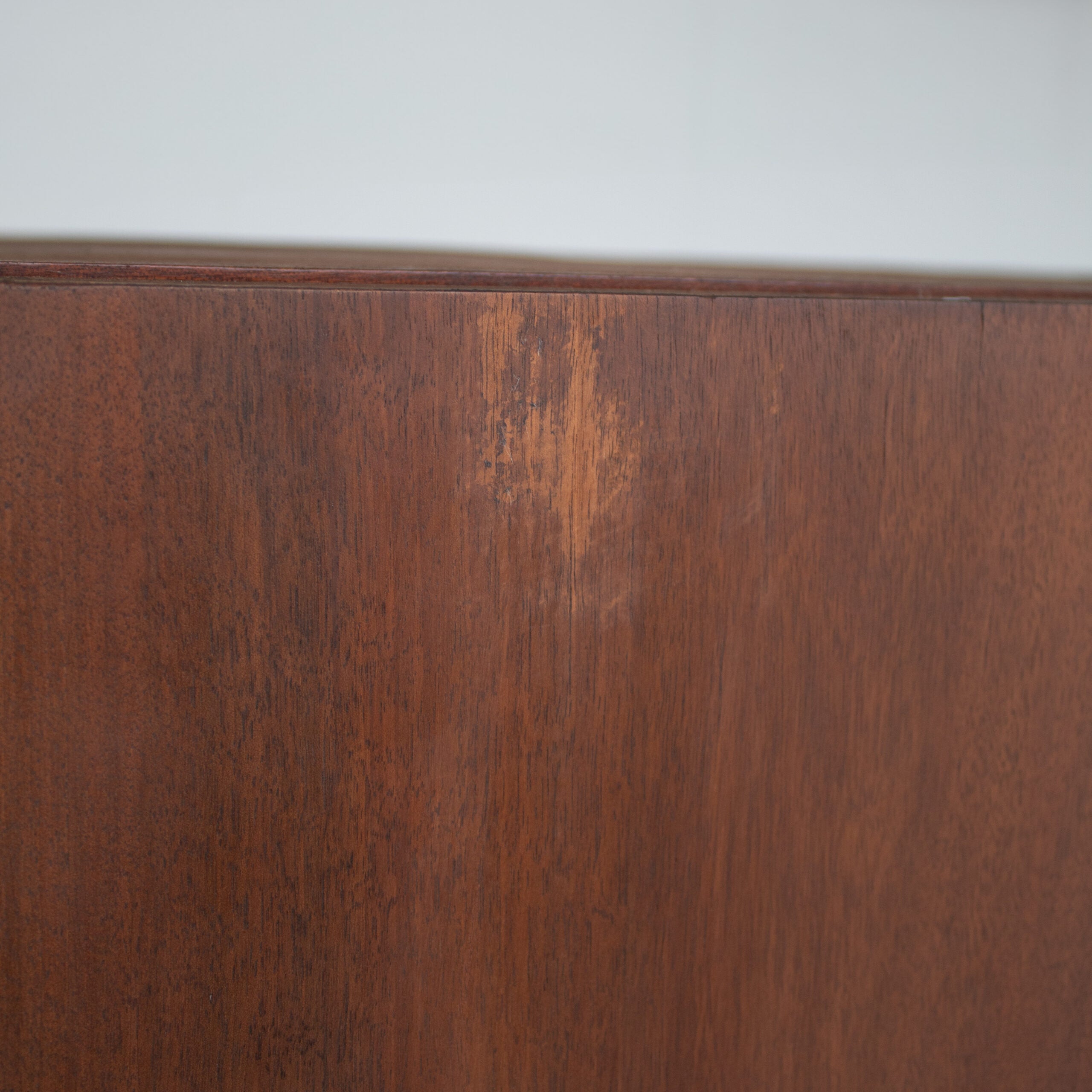 Mid-Century Walnut Wardrobe with Brass Handles — view 10