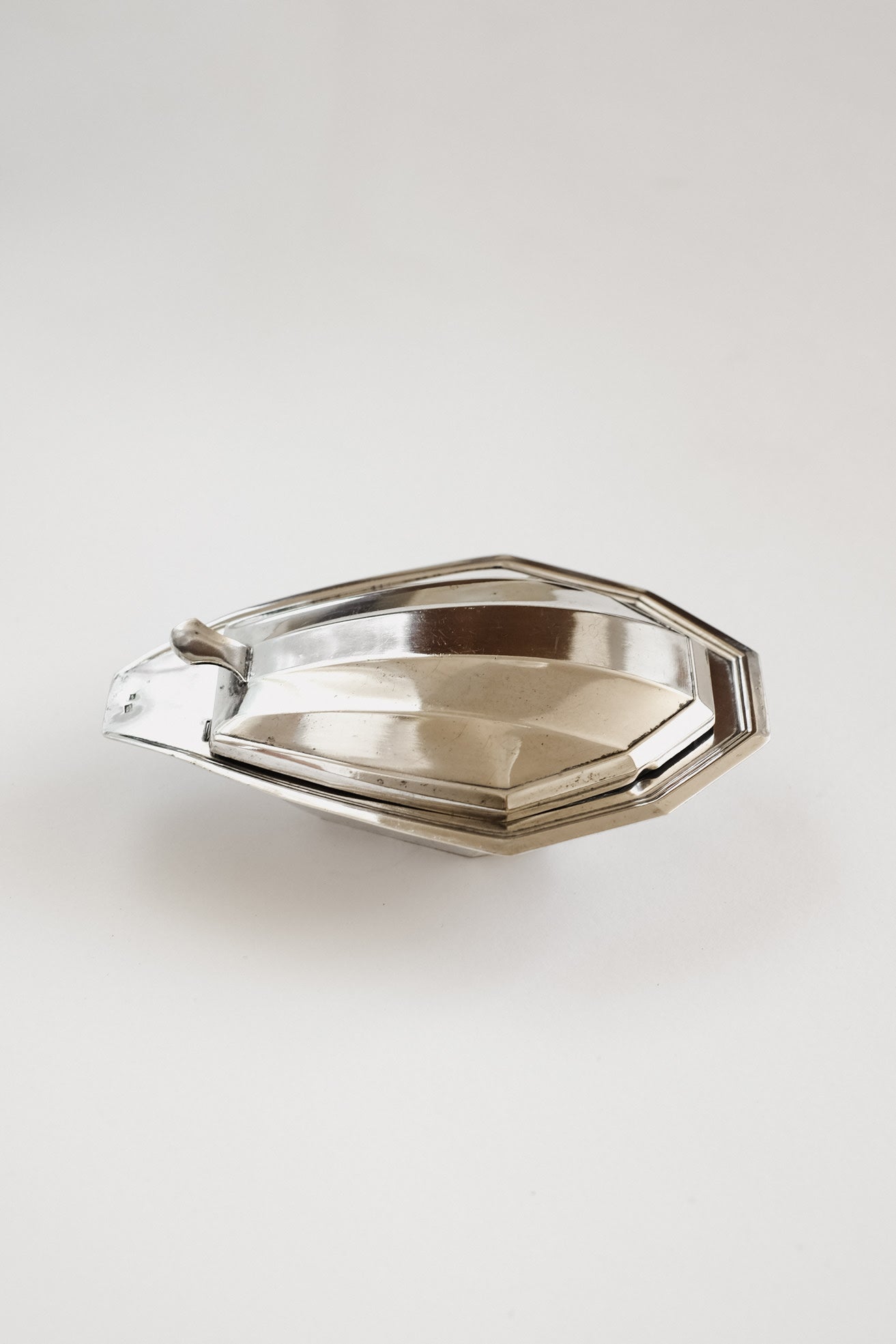 Vintage Silver-Plated Butter Dish — alternate view
