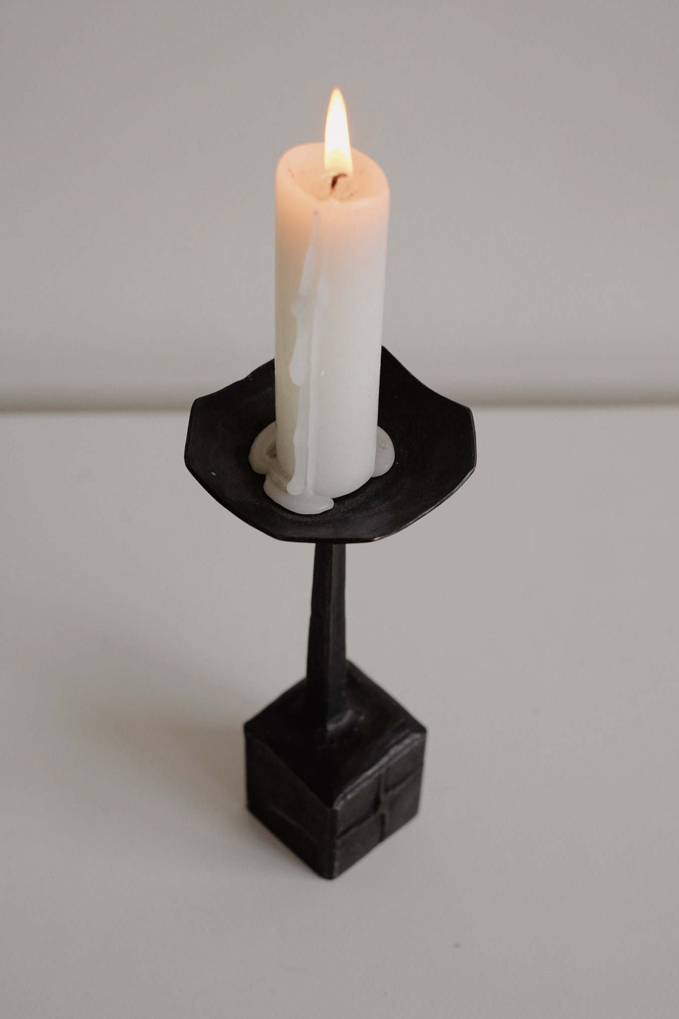 Vintage Brutalist Candle Holder — additional view