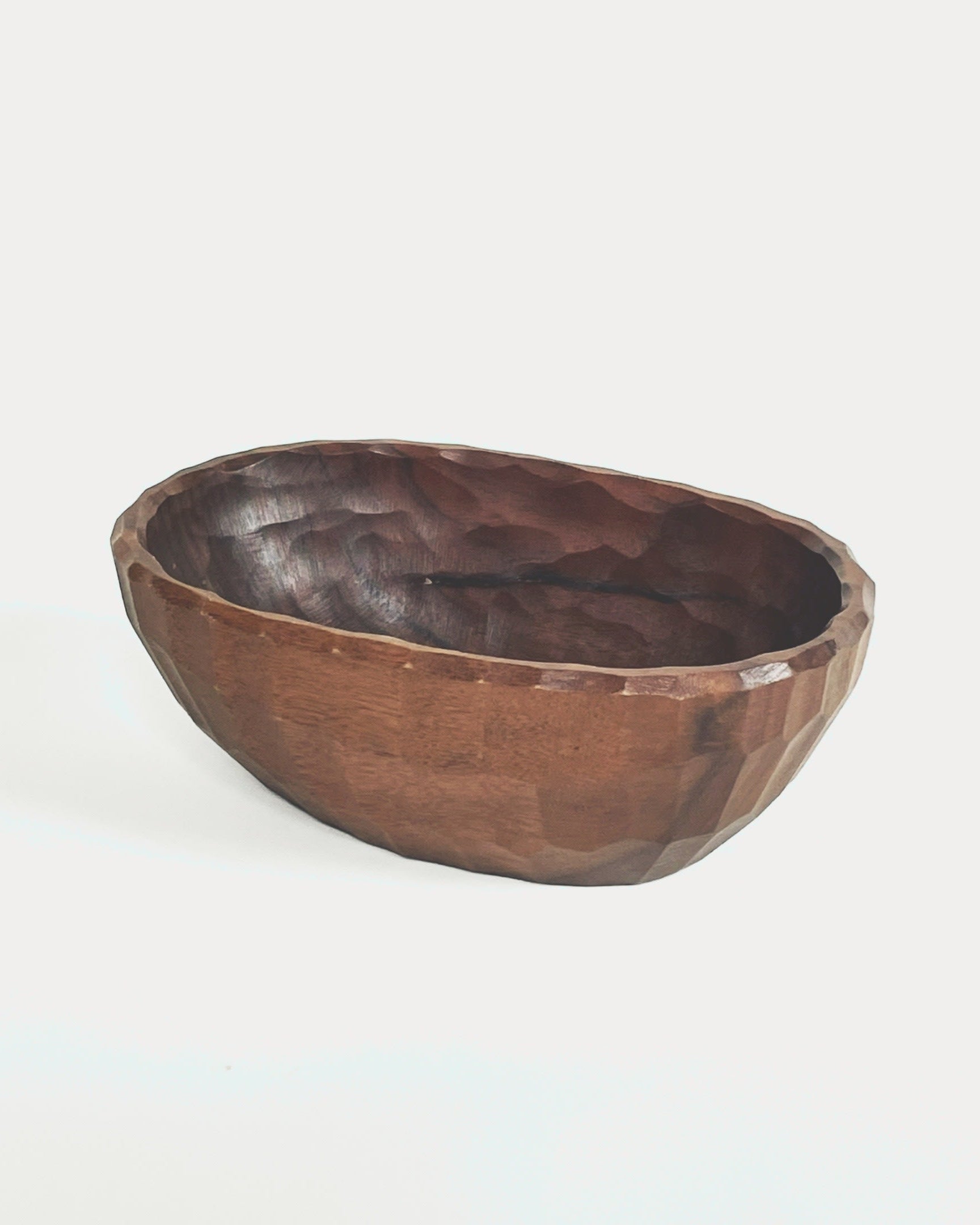 Carved wood decorative bowl from 1960s France