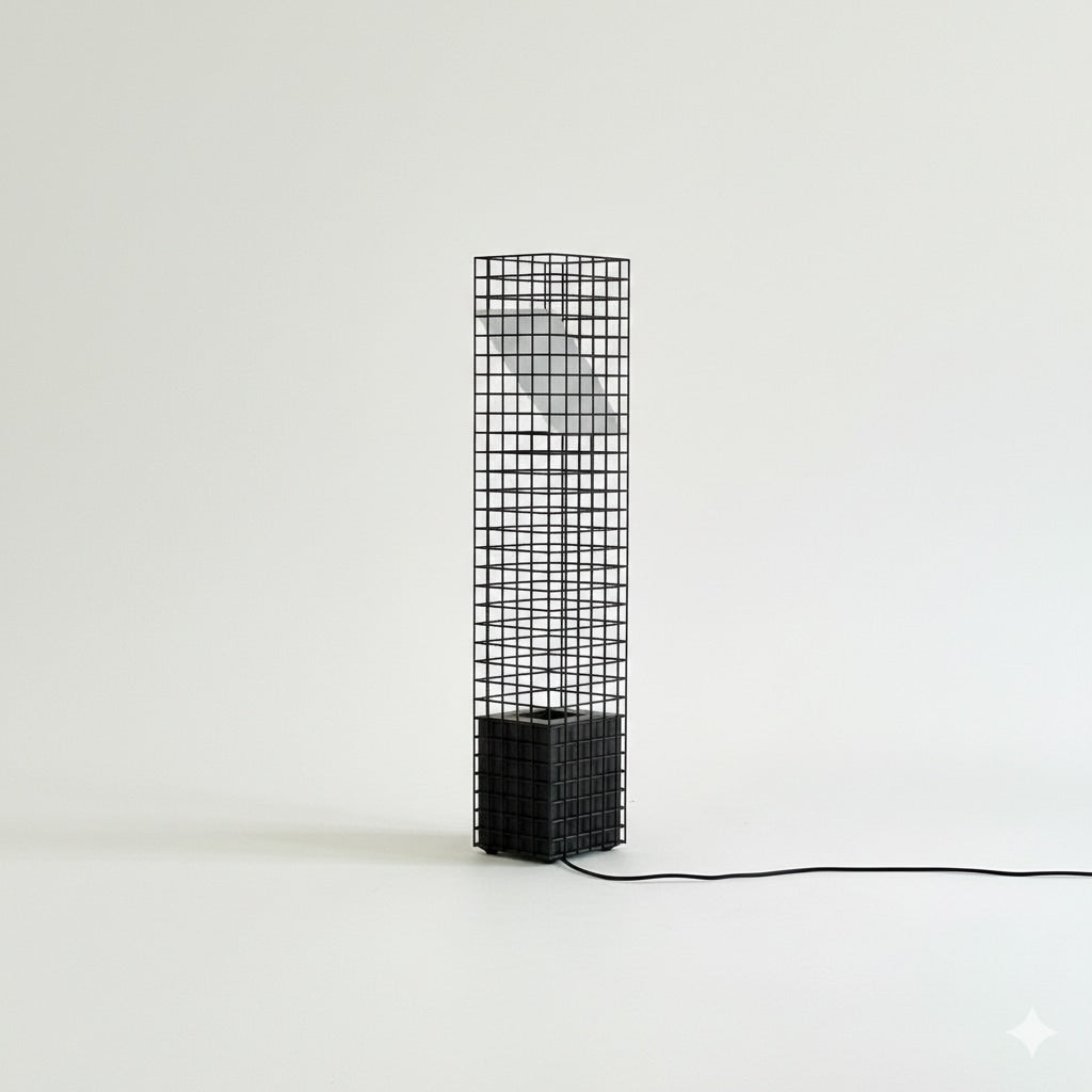 Ami Table Lamp in Steel Mesh and Glass — additional view