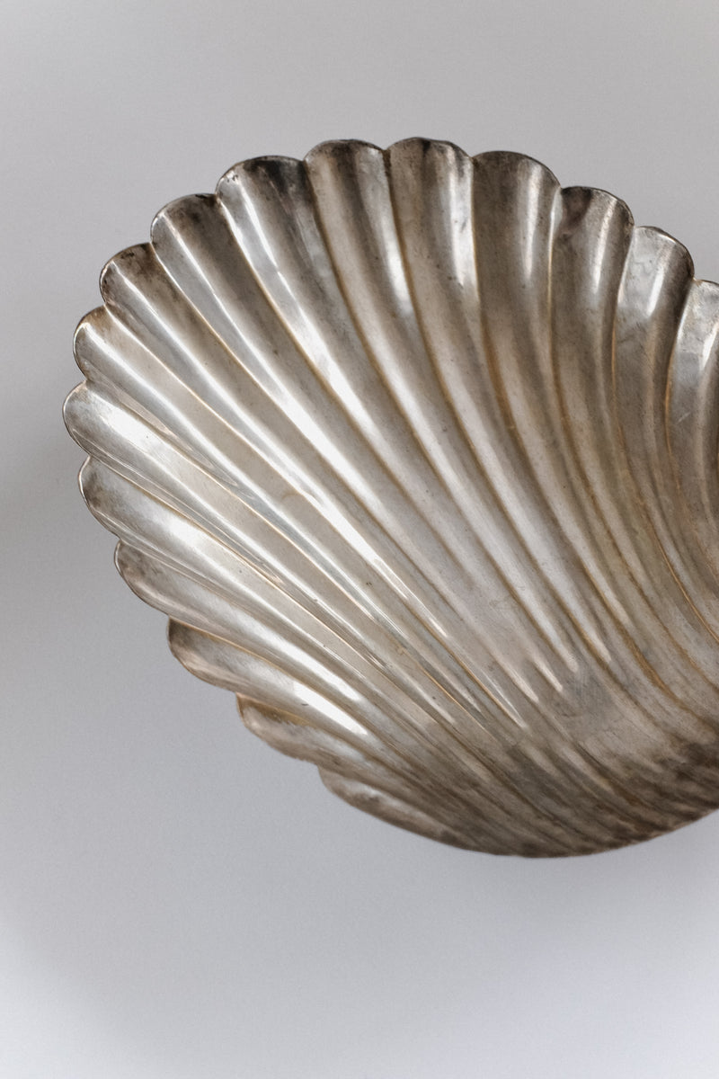 Silver-plated Bowl — close-up of ridged surface detail