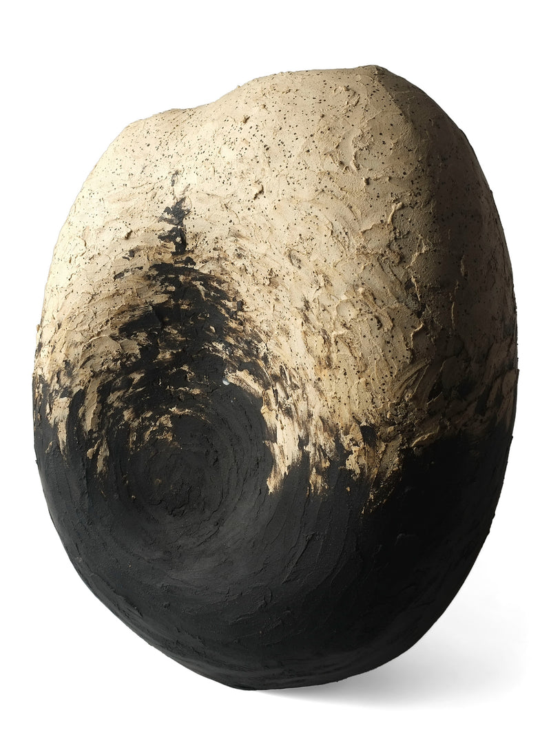 Modern Sculptural Earthwork Vessel – Gestural Collection - No 129 — detail view