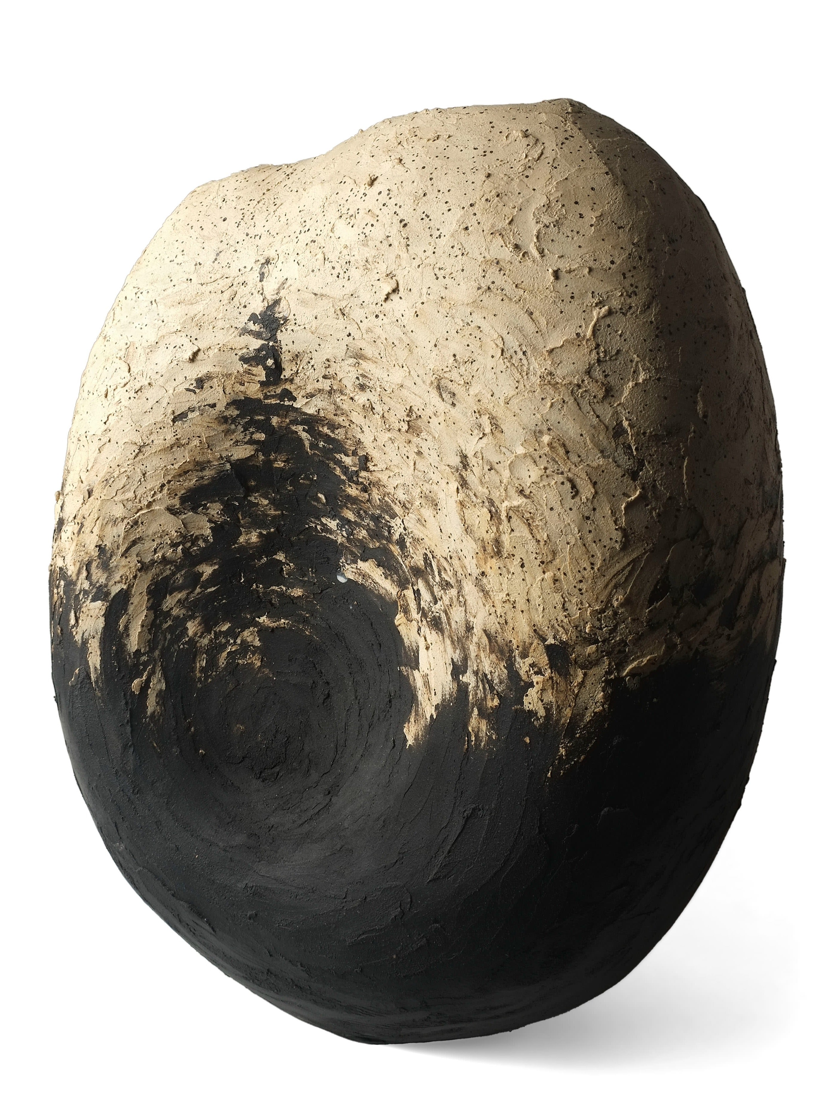 Modern Sculptural Earthwork Vessel – Gestural Collection - No 129 — detail view