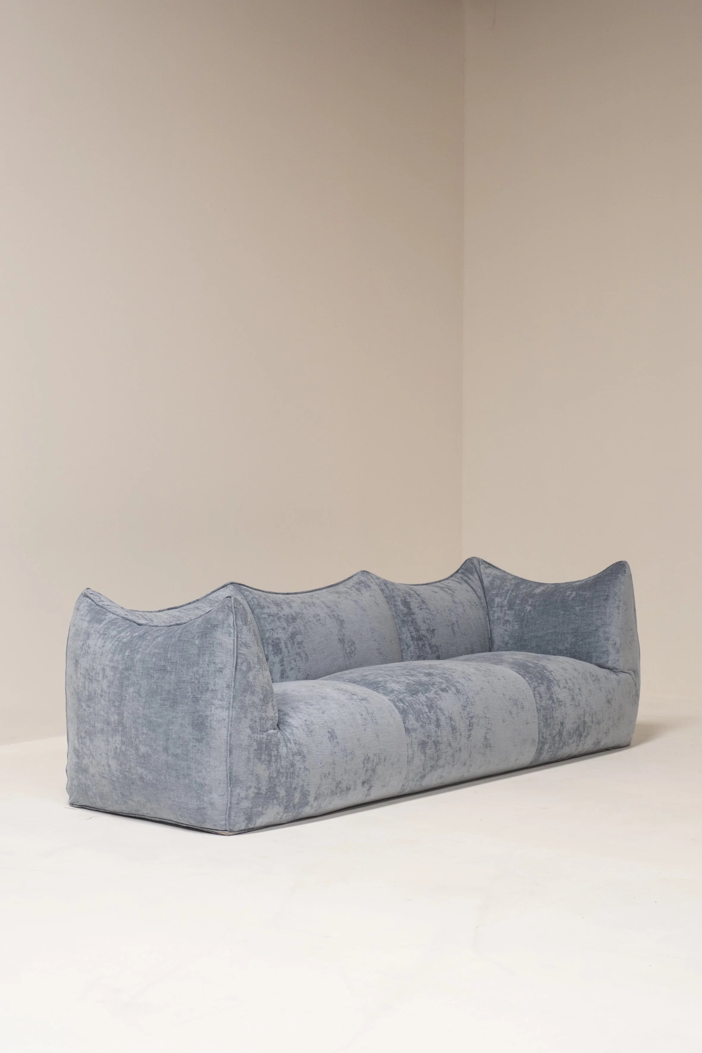 “Le Bambole” Sofa by Mario Bellini for B&B Italia, Velvet Upholstery, Italy, 1970s — lifestyle setting