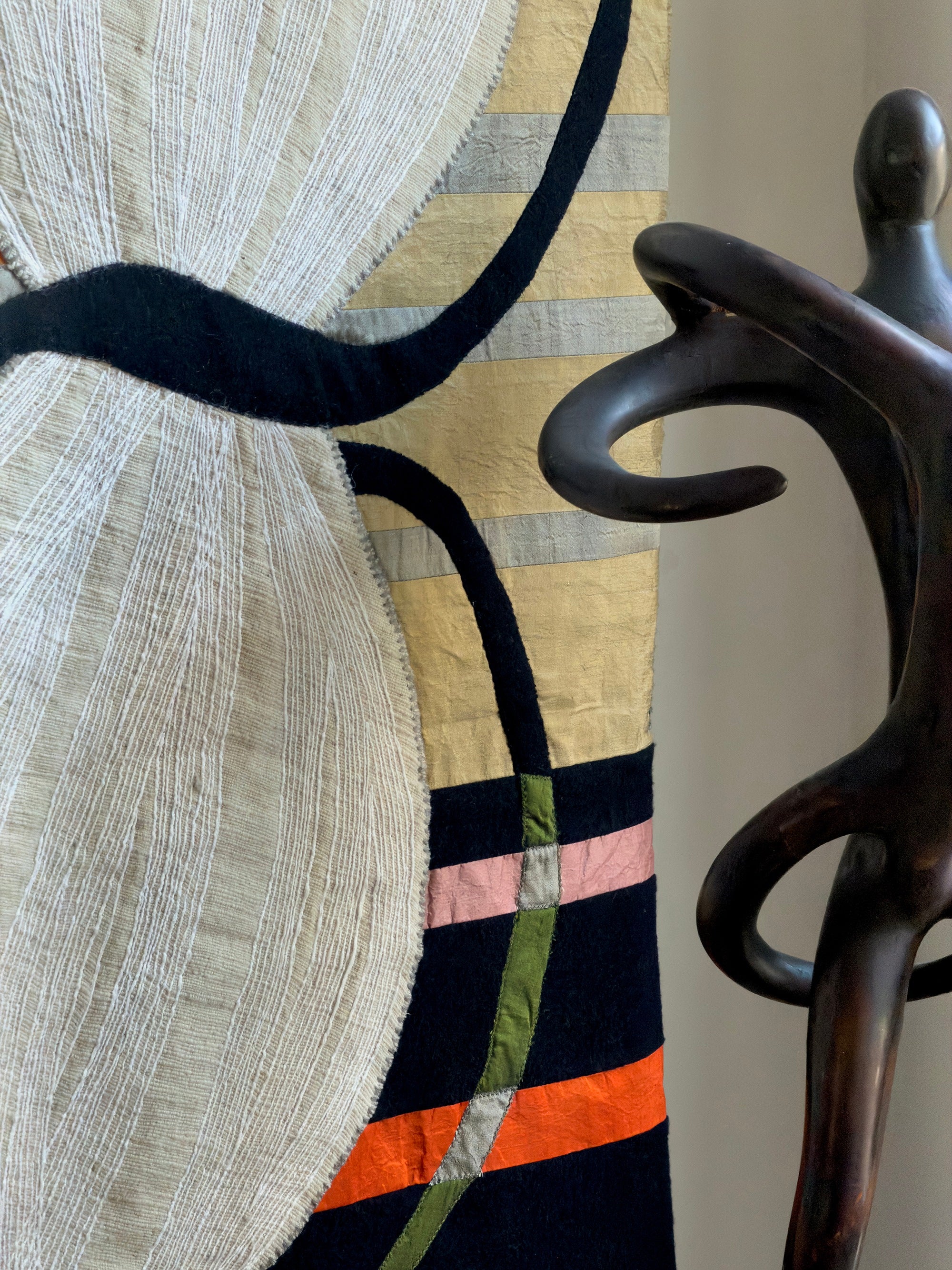 Simple Flight Tapestry — top view showing textured fabric details
