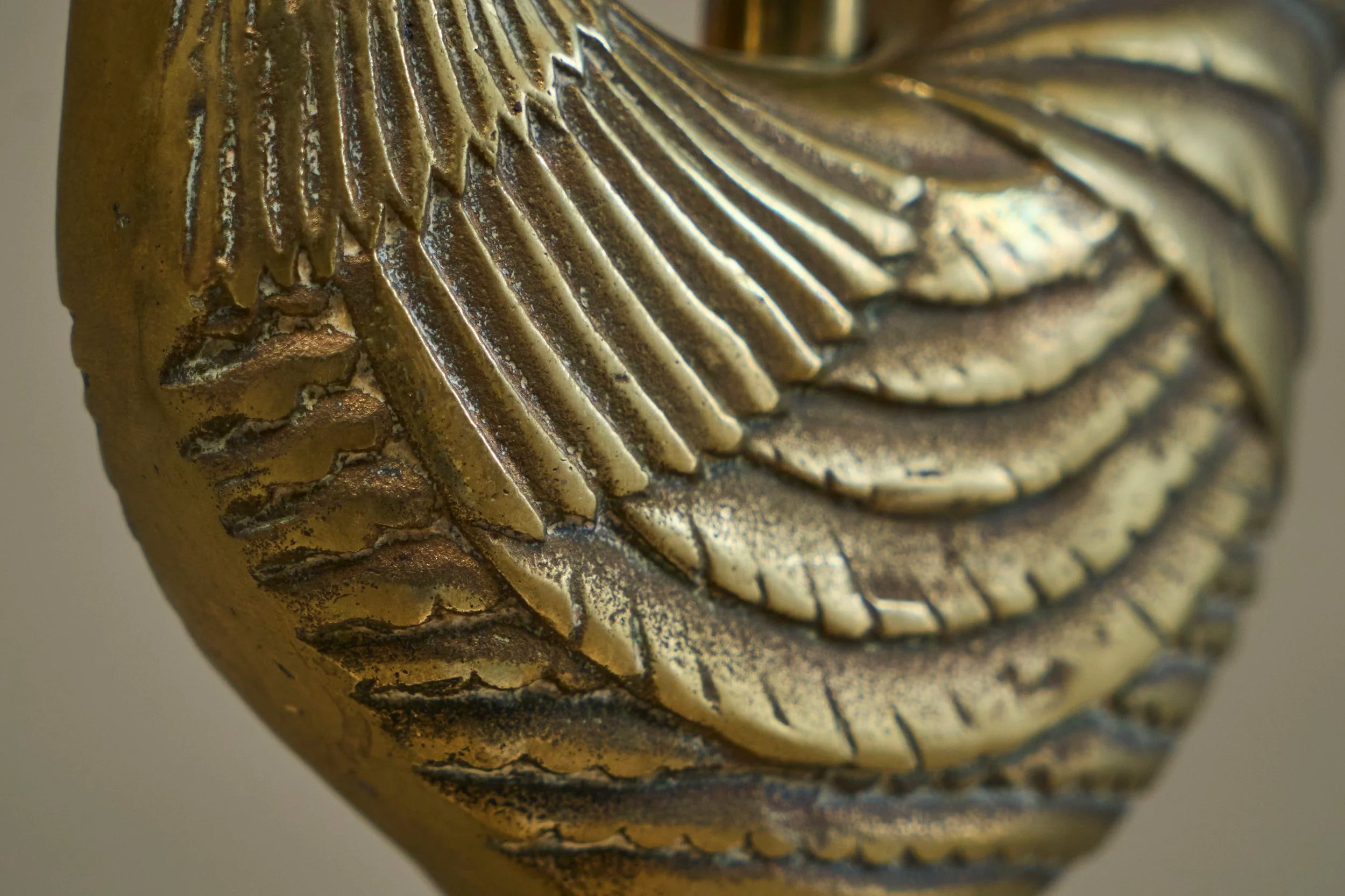 Fantastic French 'Le Coq d'Or' Rooster Table Lamp in Sand Cast Brass with Rattan Shade, 1960s — alternate view