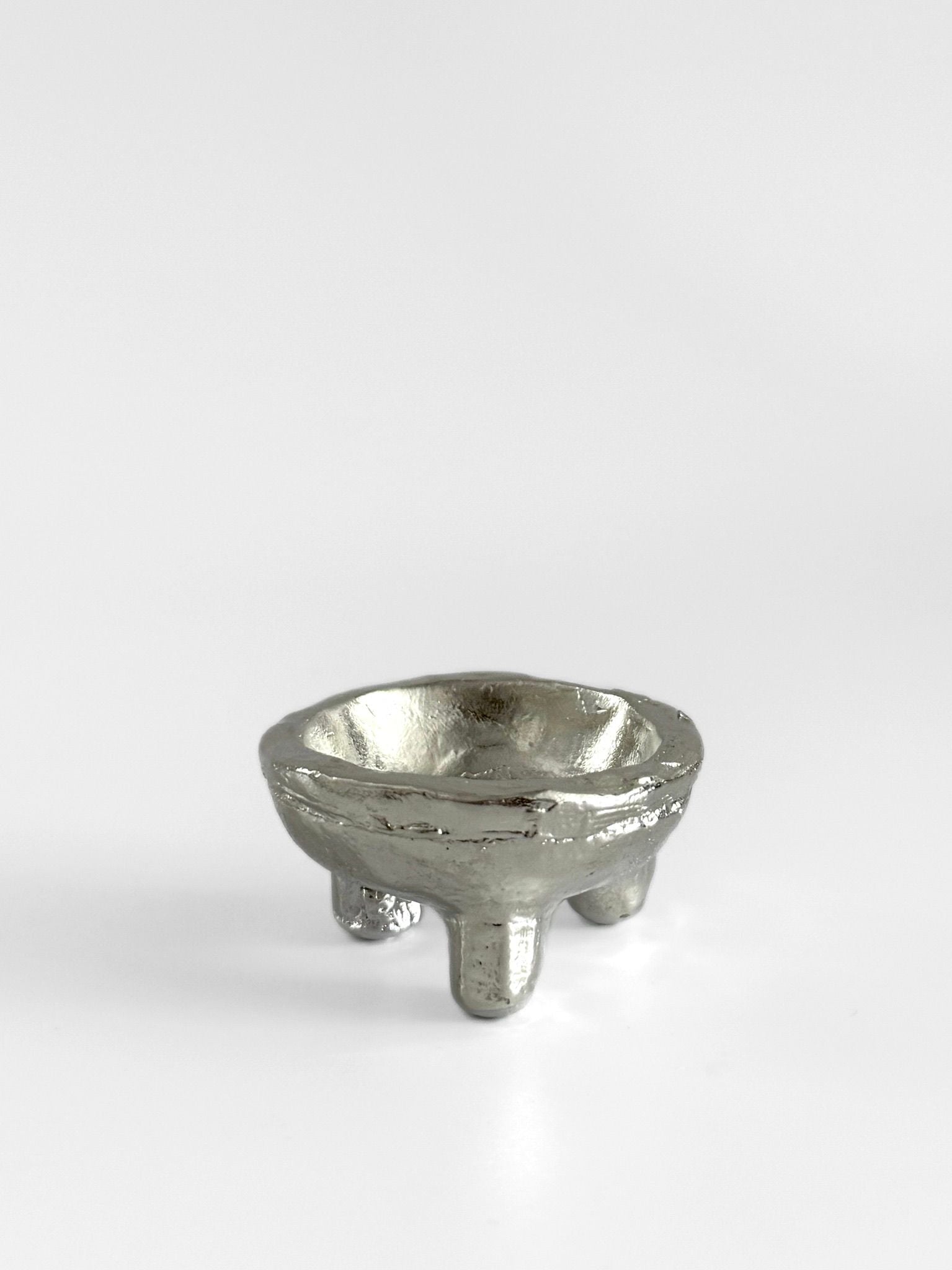 The Tin Collection / Breakfast Set — angled view of silver ceramic bowl