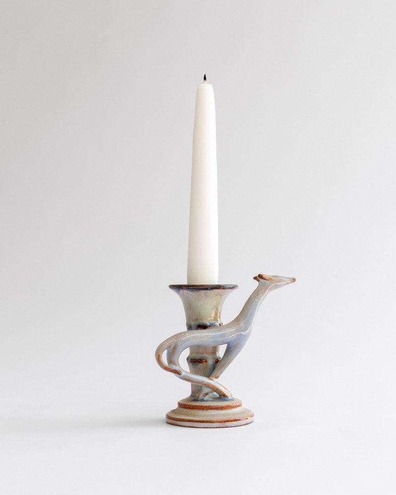 Sculptural Art Deco Ceramic Candle Holder, 1920s–30s by Spigel | The Oblist
