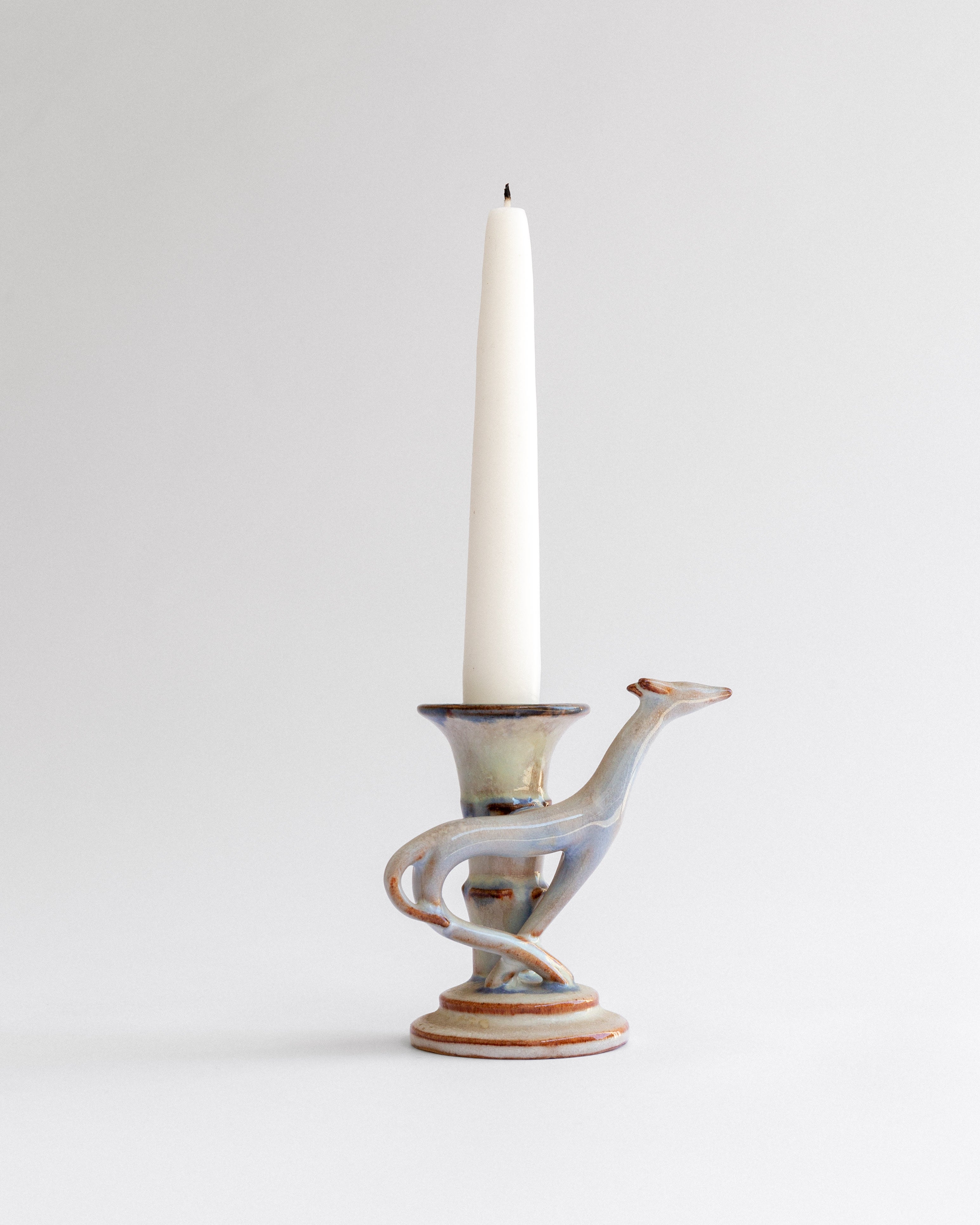 Sculptural Art Deco Ceramic Candle Holder, 1920s–30s by Spigel | The Oblist