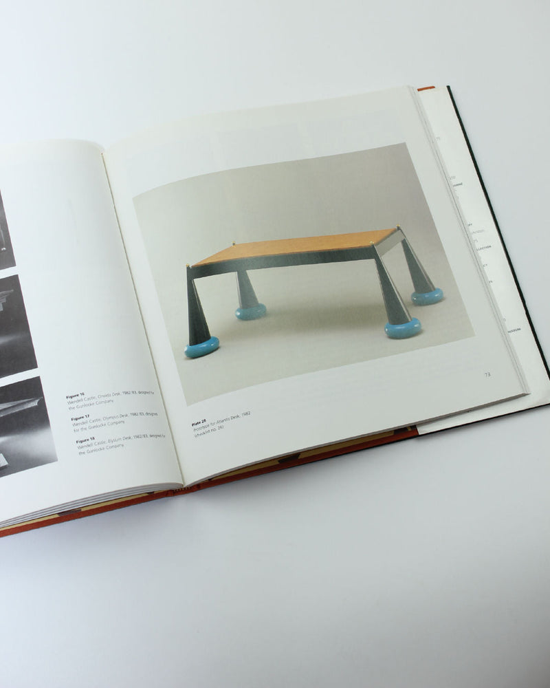 Furniture by Wendell Castle Book — close-up of table with blue feet
