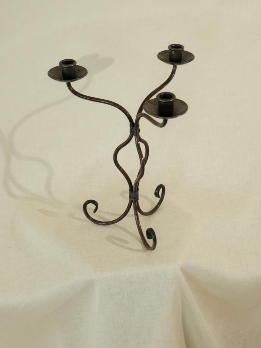 Vintage Candle Holders in Iron by Truffe Studio | The Oblist