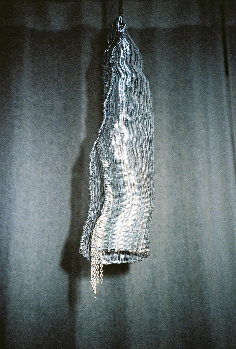Draia Aluminium Pendant — close-up of textured aluminum surface