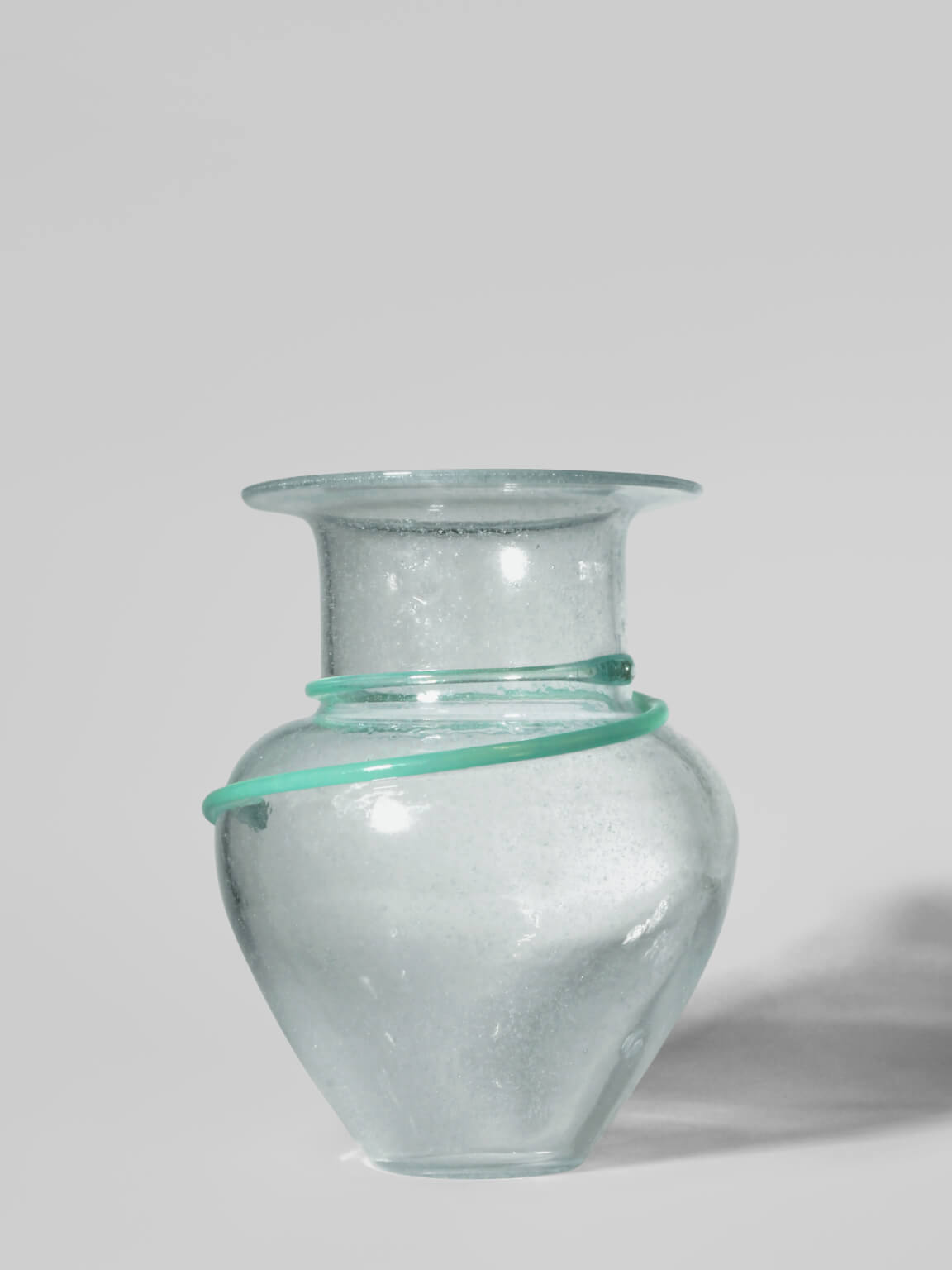Monica Backström "Athena" Mint-Green Bubbles Art Glass Vase, For Kosta Boda by Vintage Stories | The Oblist