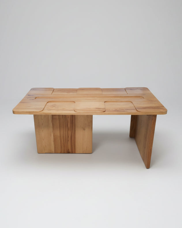 Henry Table' in Chestnut Wood by ZAROLAT | The Oblist — handcrafted chestnut wood design