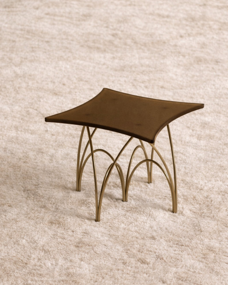 ARCH Side Table - Clear Glass — lifestyle setting
