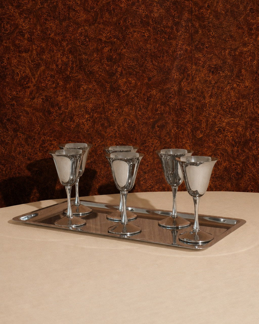 Set of 6 Silver-Plated Cups by Truffe Studio | The Oblist