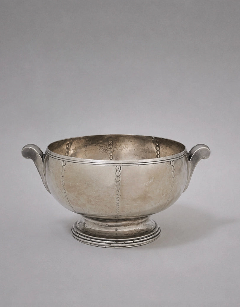 1970s French Vintage Silver Plated Table Bowl / Centerpiece Bucket — close-up