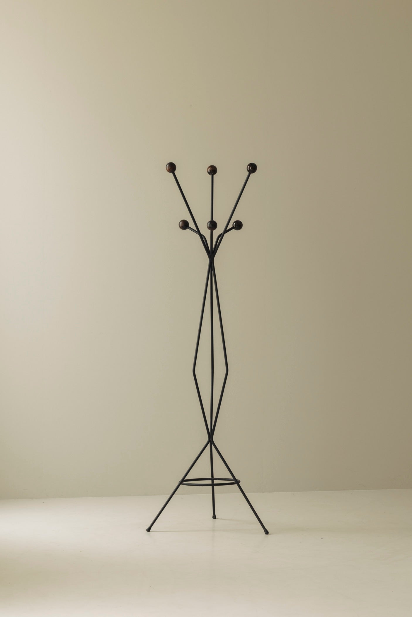 French Modernist Coat Stand, 1950s — detail view