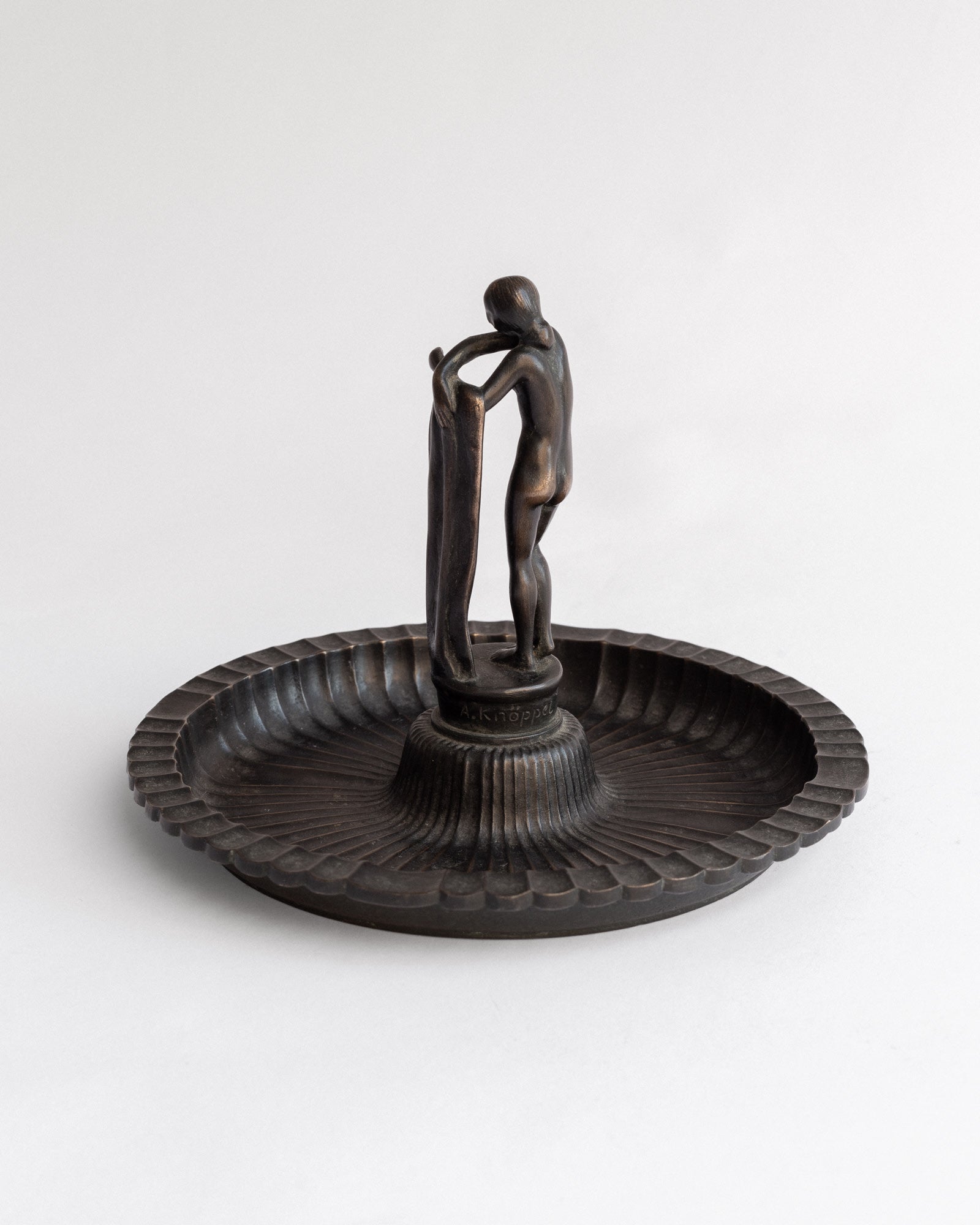 Art Deco Decorative Dish by Arvid Knöppel, Sweden, 1920s-30s — side angle