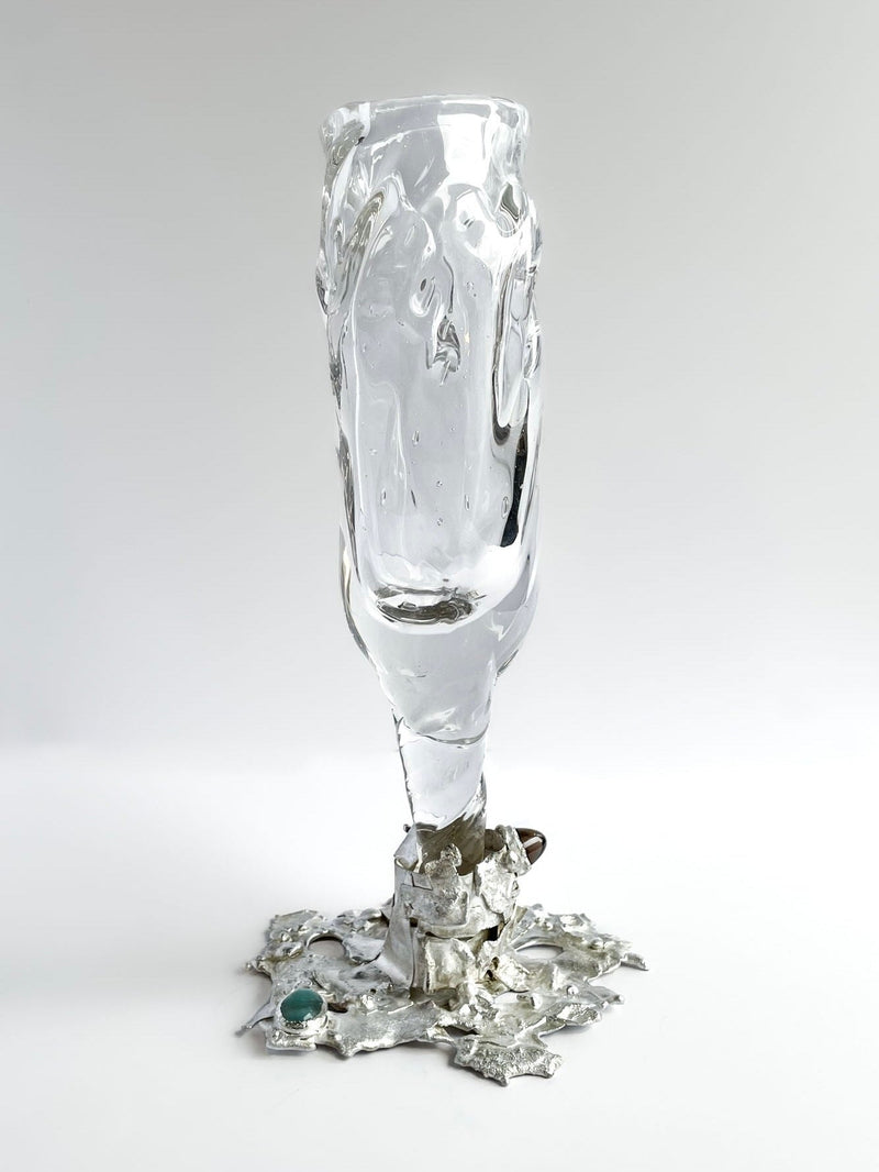 Jewelled Goblet no. 6 x Lindsey Fontijn by Szkło Studio | The Oblist — handcrafted glass with silver base