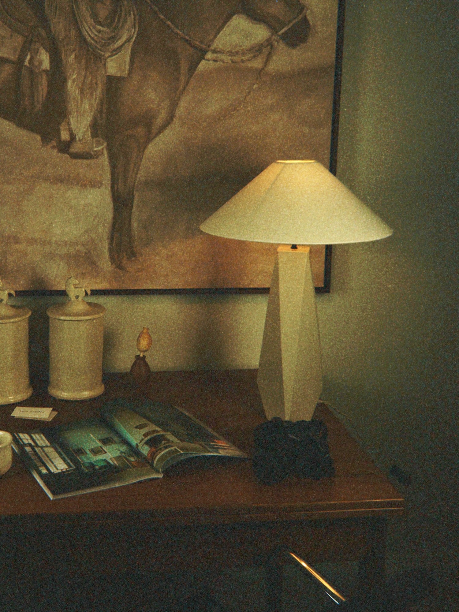 Liss off white table lamp in warm atmospheric room setting