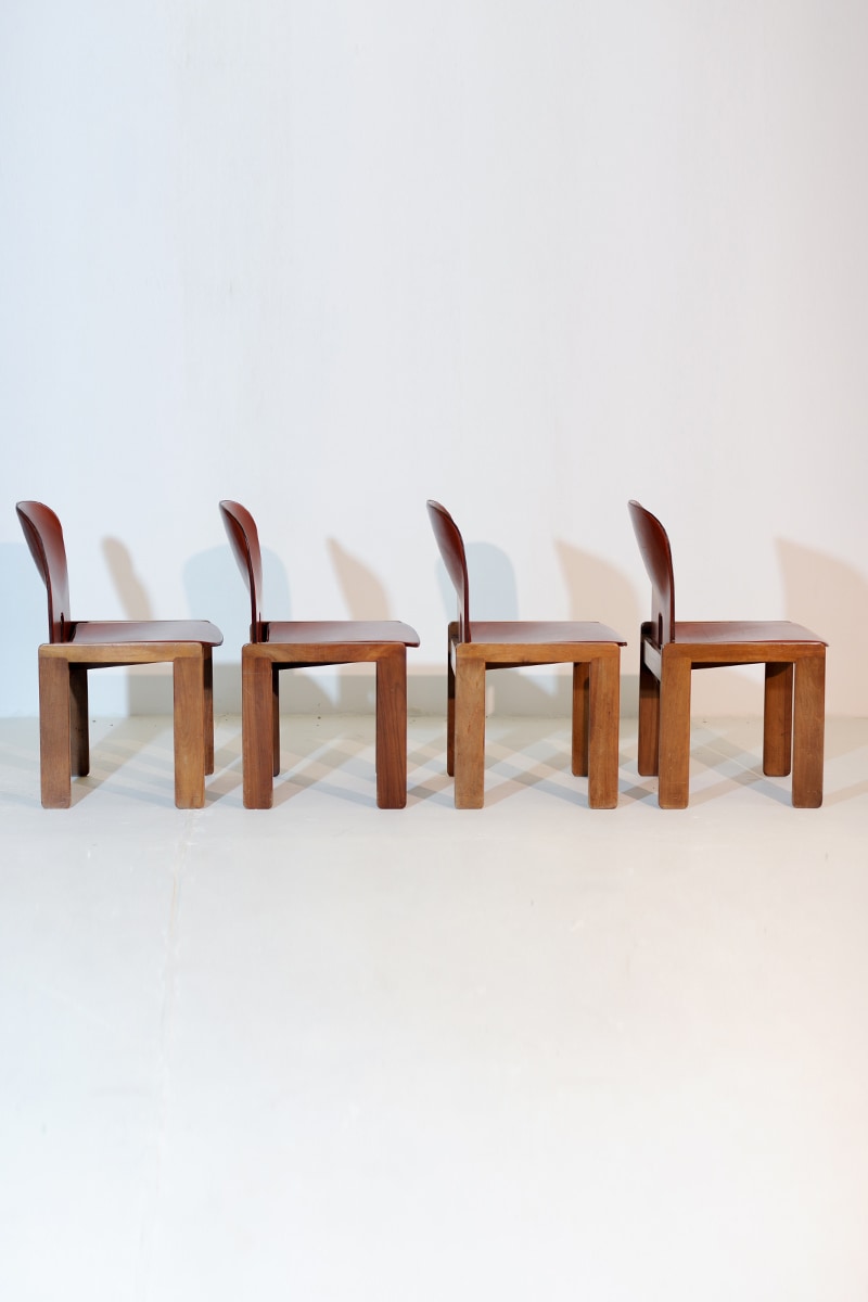 Ensemble de 4 chaises de salle à manger '121' par Afra & Tobia Scarpa pour Cassina, 1960