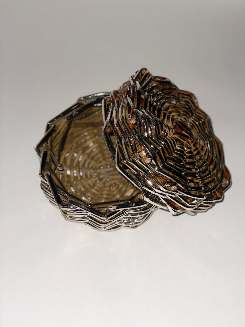 Contemporary Baskets - Mini Woven Metal-Plated Collection by CASPAL | The Oblist