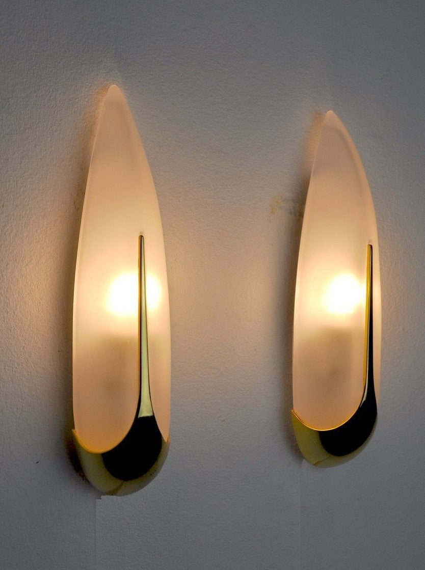 Pair of "ears of corn" Sconces by Idearte 1980 — side angle