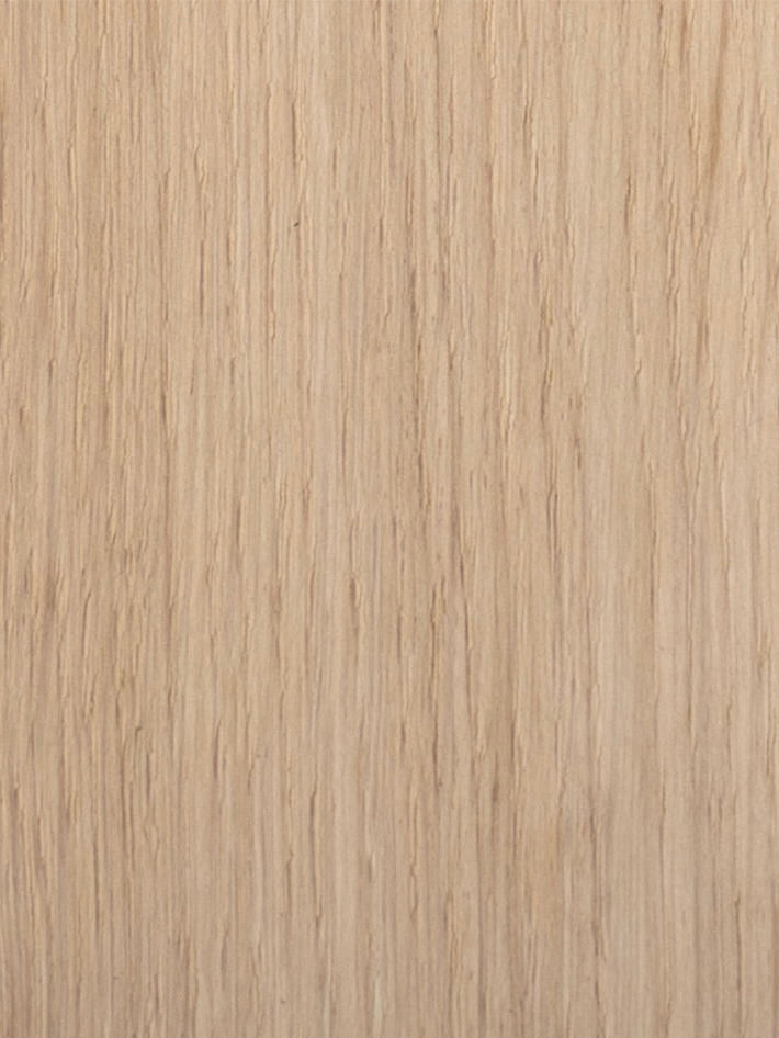 Eileen Bedside Table + Tray — top view of light oak surface