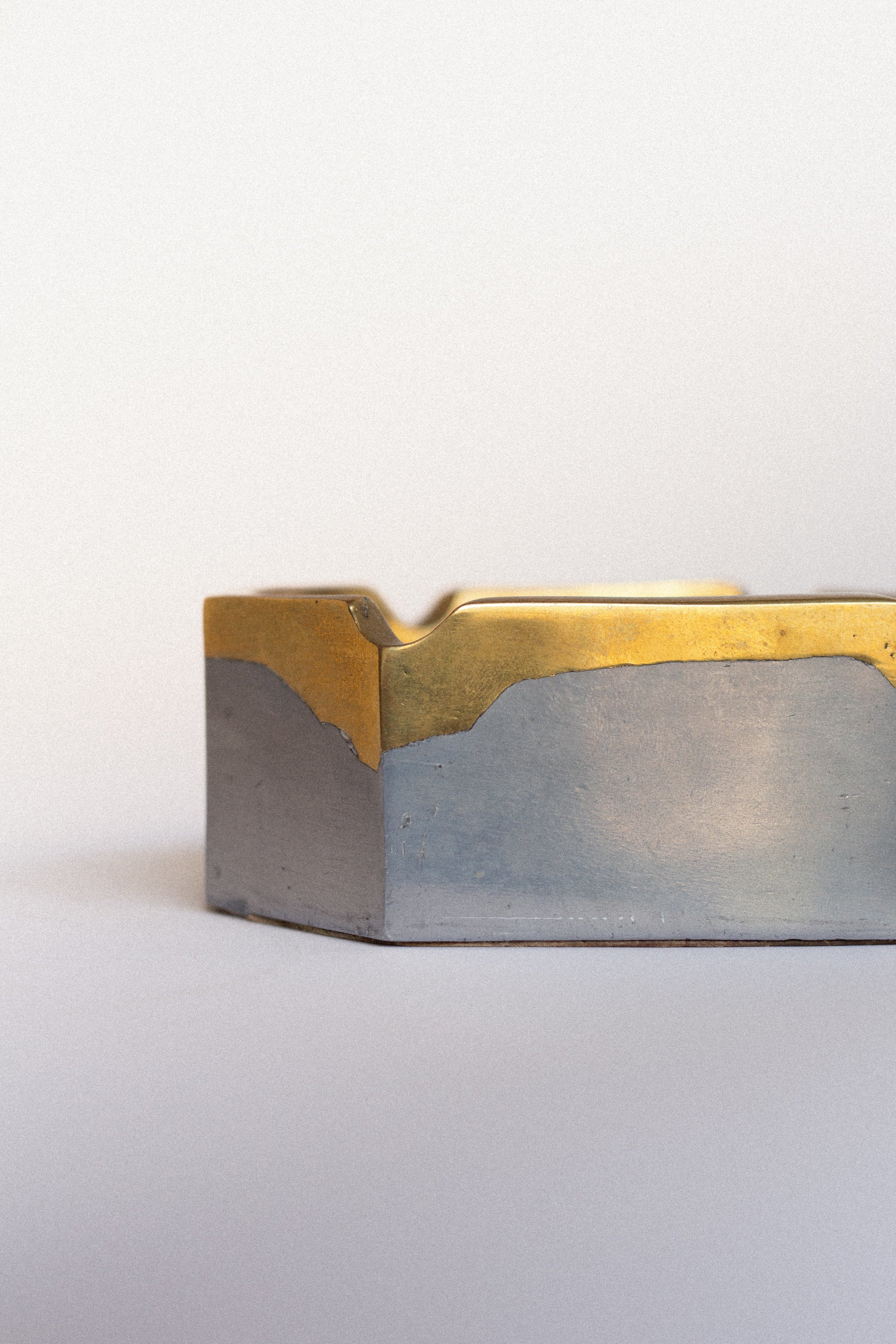 Vintage Ashtray in Metal - David Marshall — side angle