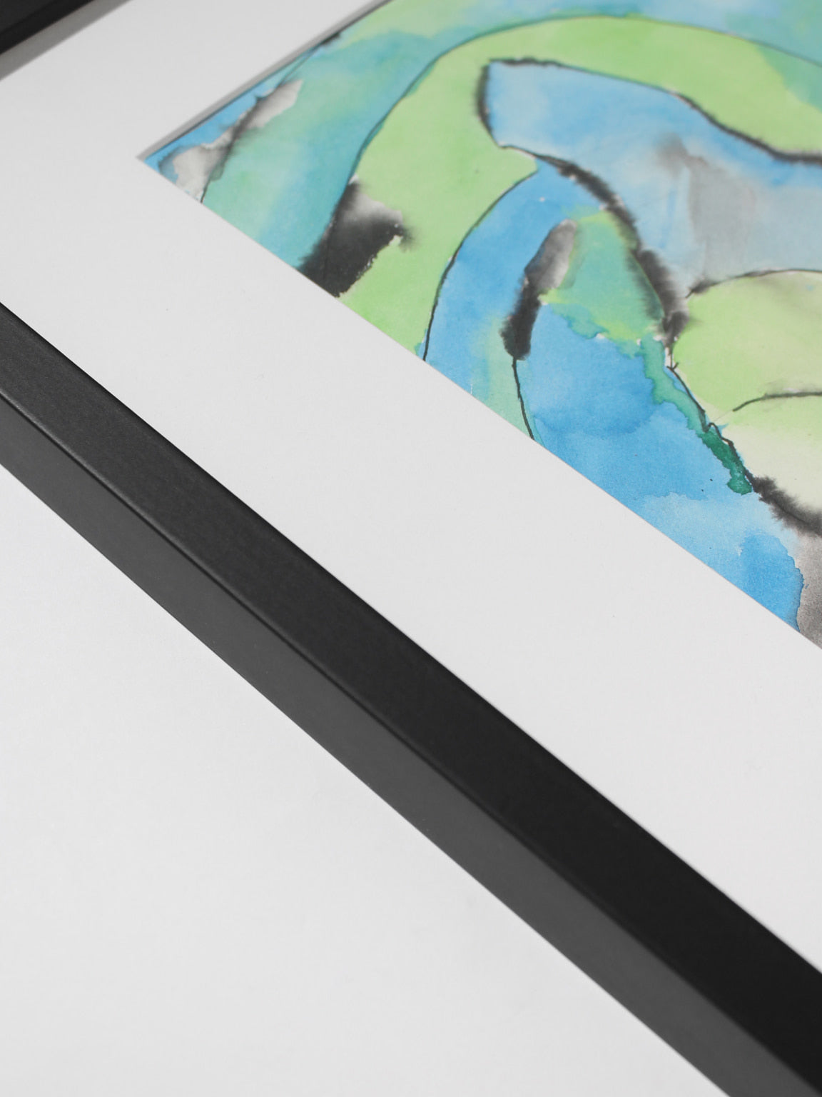 Nature morte abstraite n°3, 32x32cm, Aquarelle, Encre