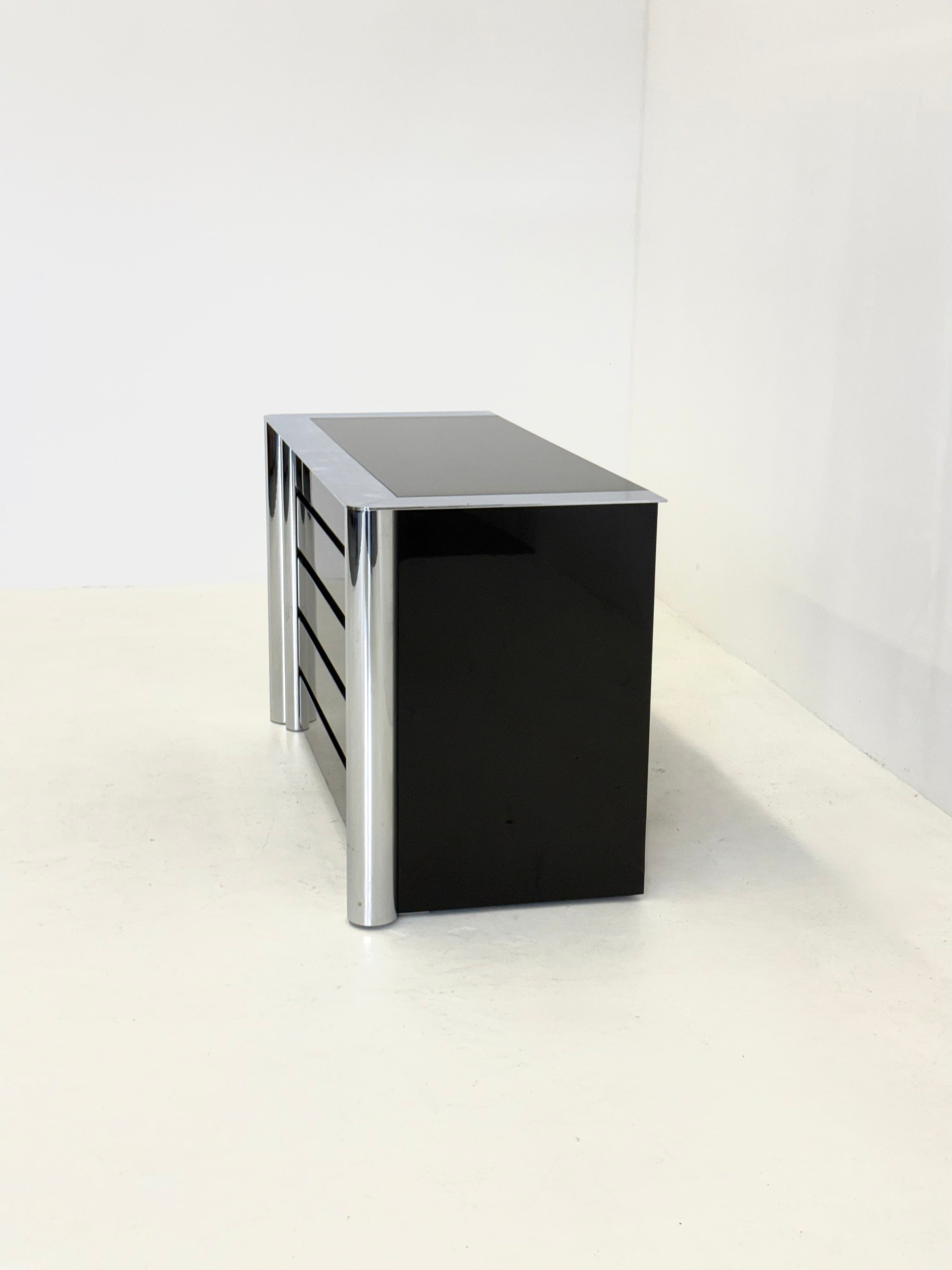 Black sideboard by Antonello Mosca for Cinova — close-up