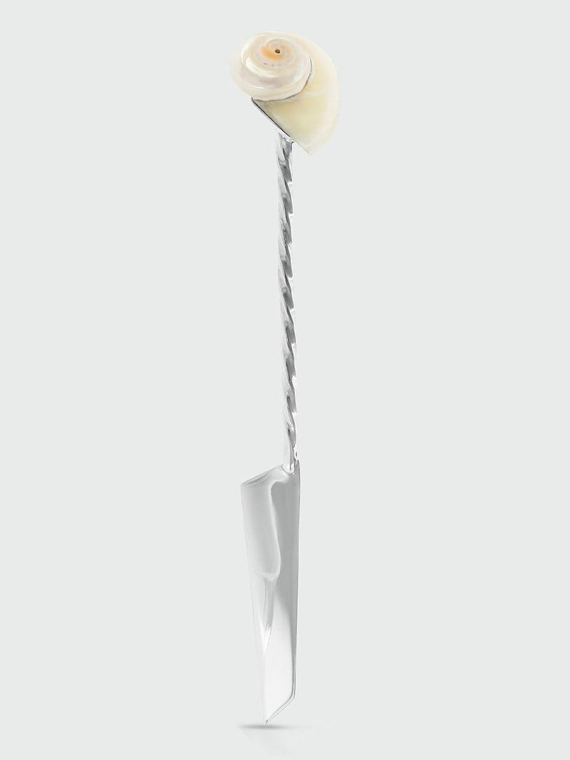Shell Knife — close-up of twisted metal handle with shell detail
