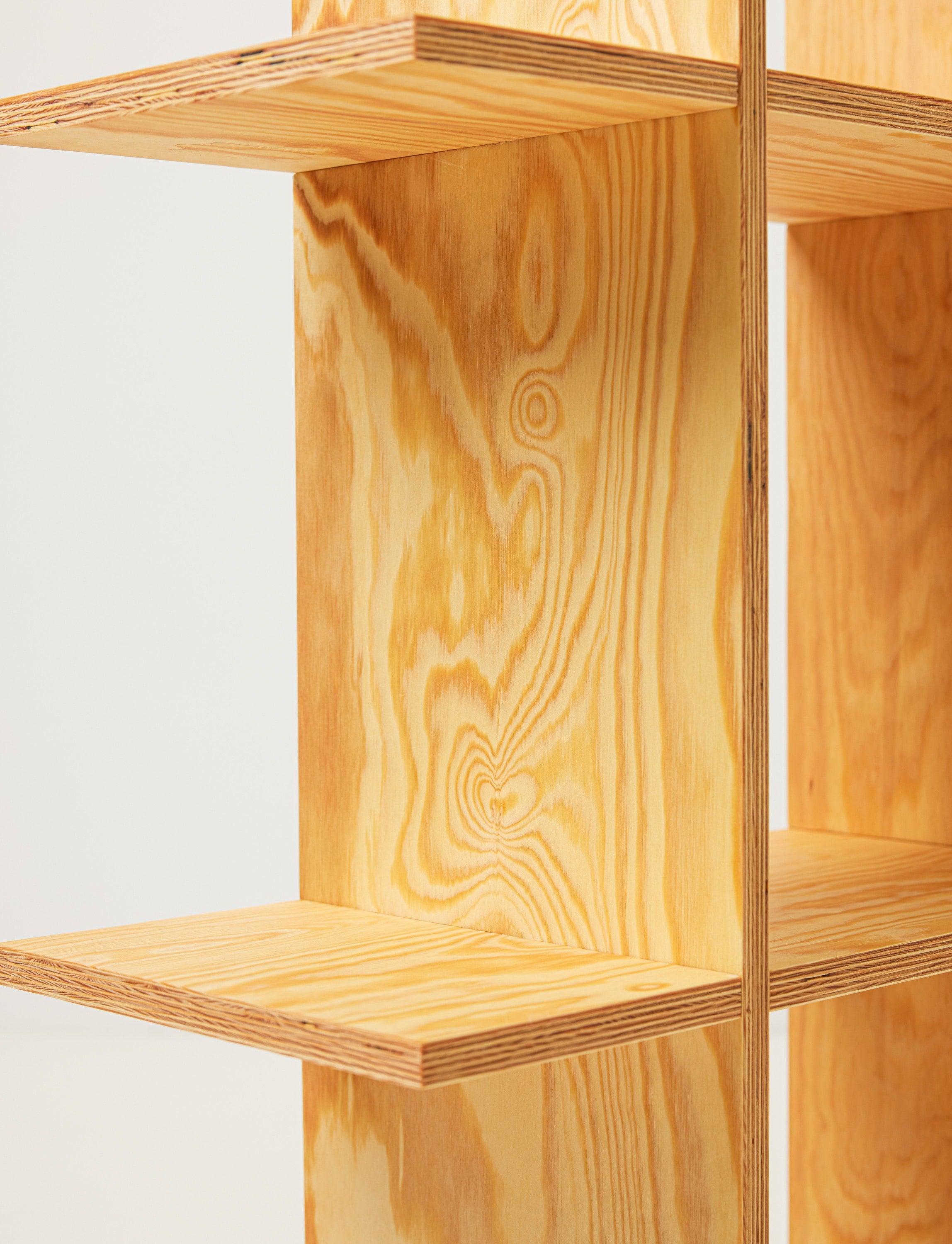 Pine Grid Shelf — detail view