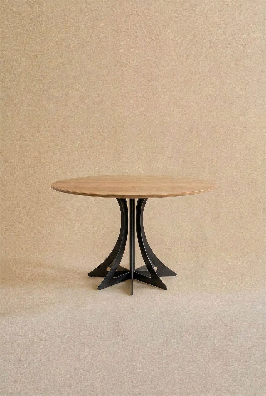Fibonacci dinning Table - Black and Solid Wood by CARDONES | The Oblist