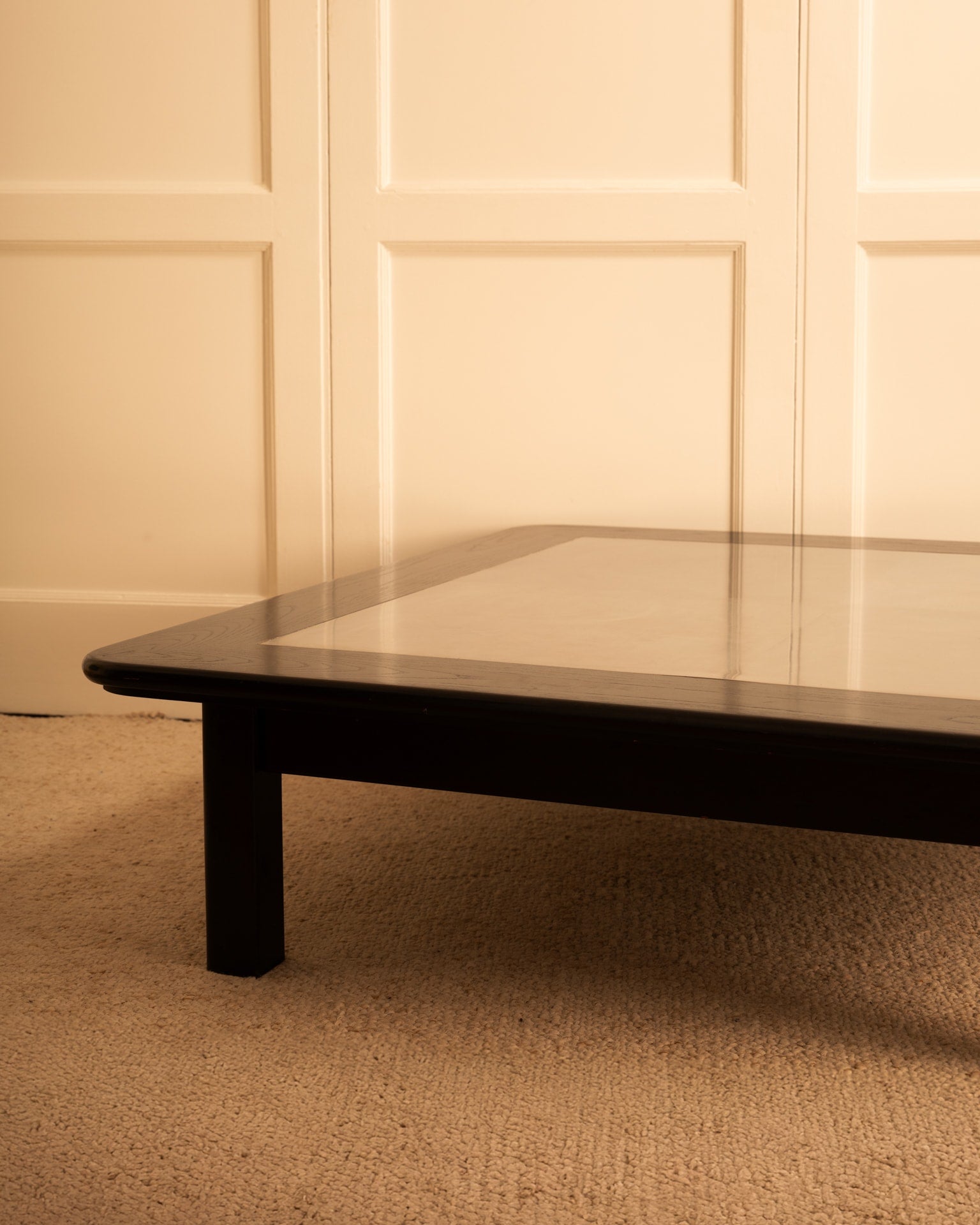 Wood & Metal Coffee Table — detail view