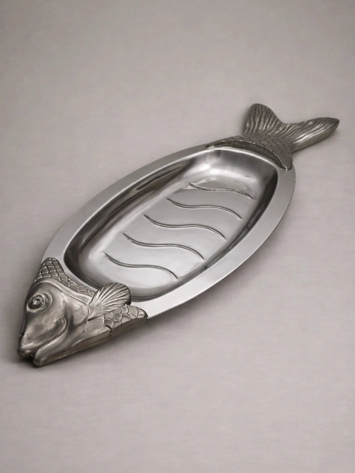 1960s BMF Germany Vintage Stainless Steel Salmon Fish Platter by Blisse | The Oblist