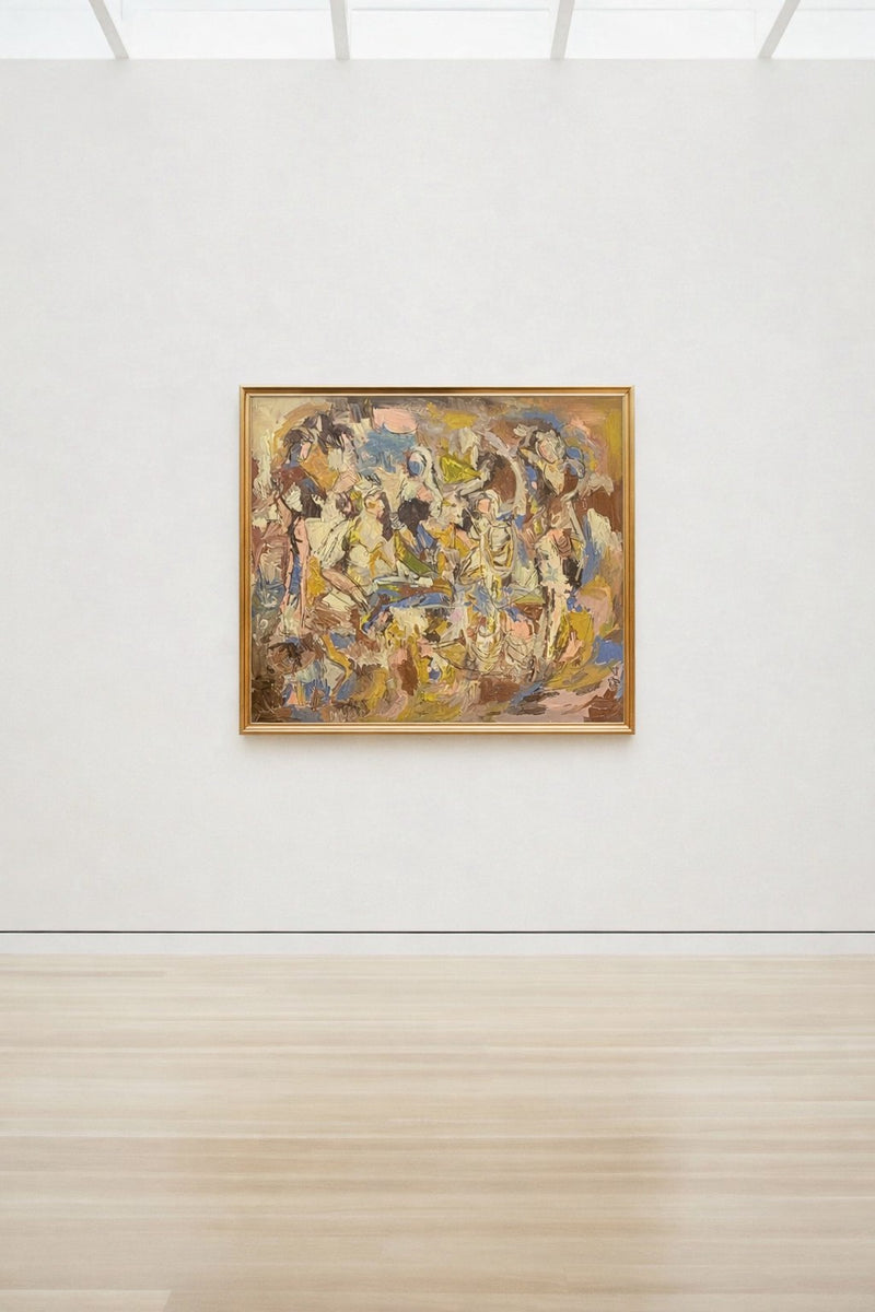 'The Gathering' Painting on canvas — detail view