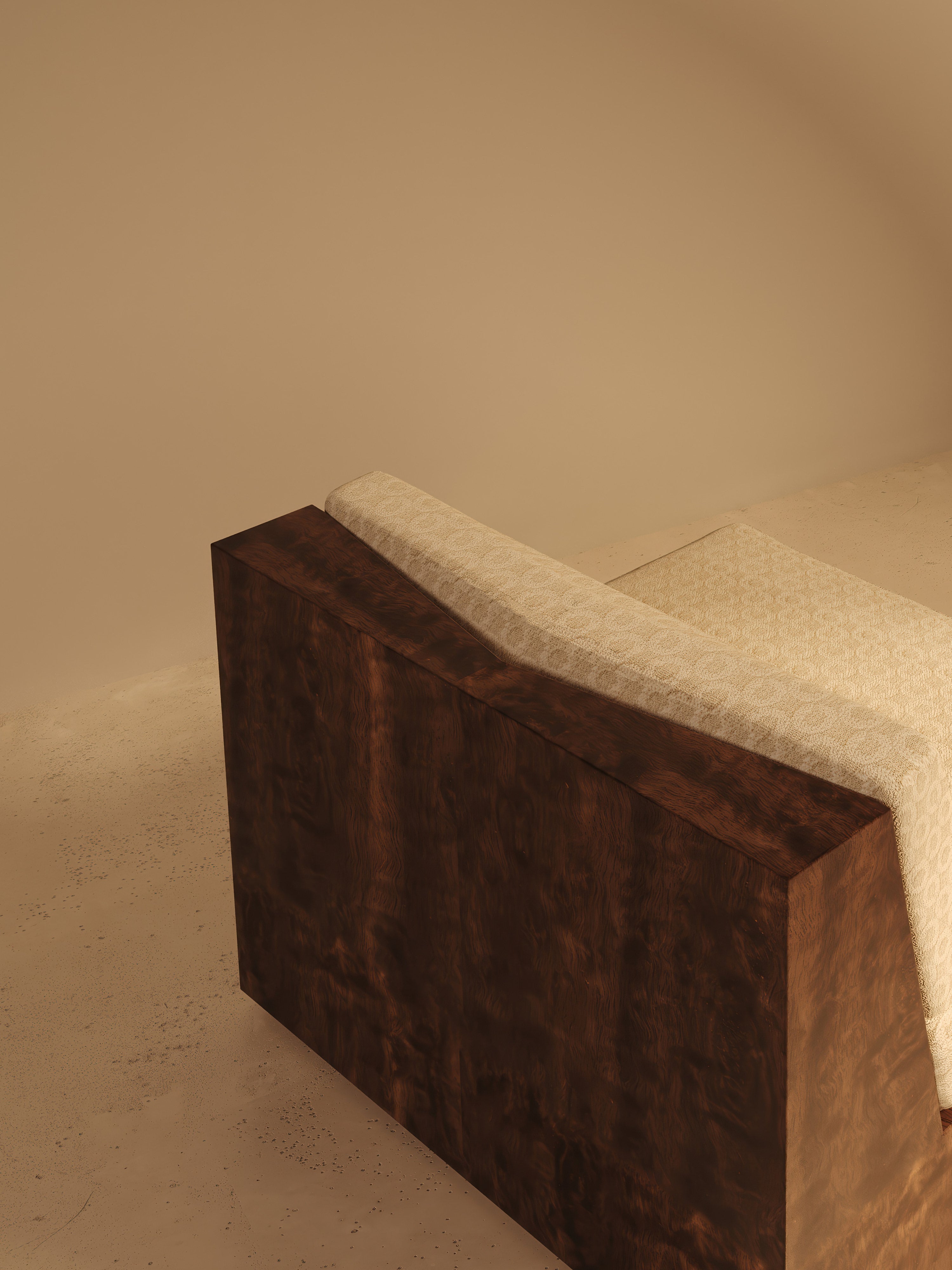 KAVA Collection I SOFA – Walnut Burl Finish, Dedar Upholstery — additional view