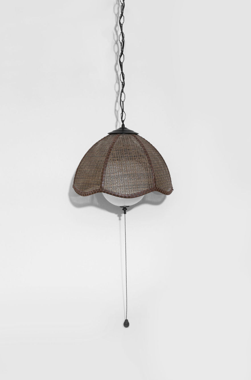 Rattan Swag Pendant Lamp, Plug-in by Villa | The Oblist — handcrafted natural material