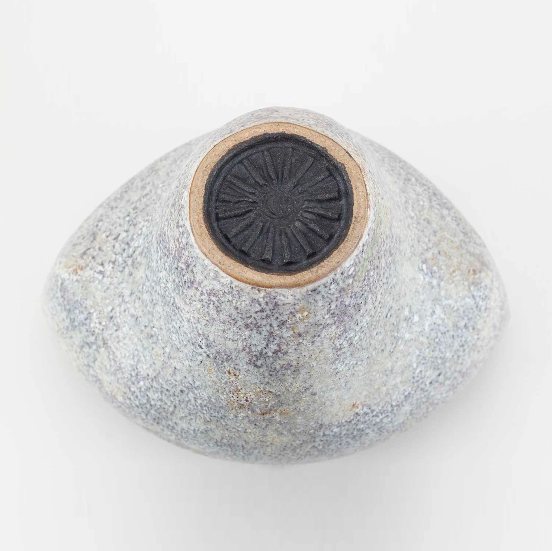 A Cloven Stoneware Bowl in Lilac and Grey Glaze by Chris Carter (B. 1945) — in context