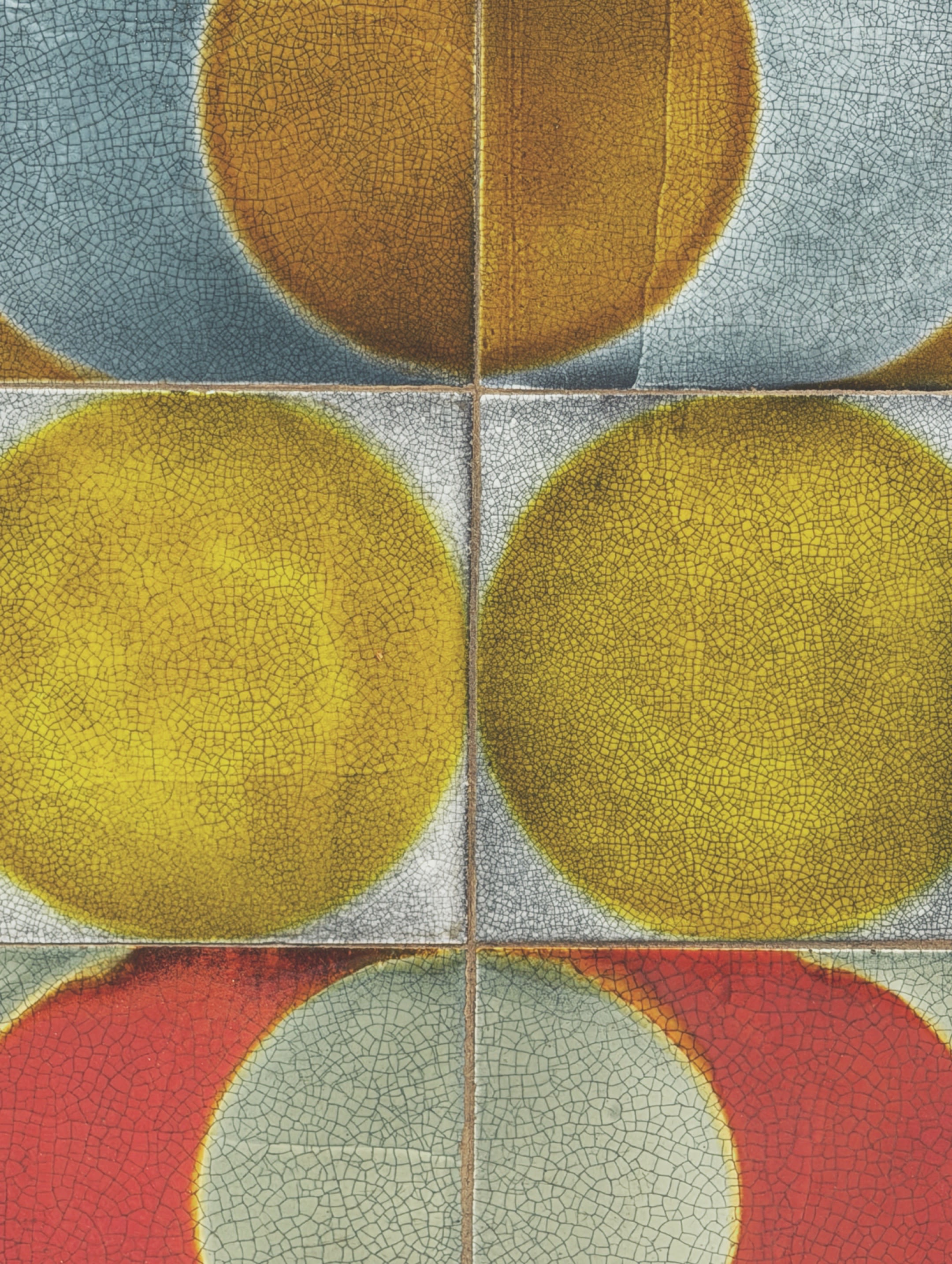 Rare Ceramic Table by Roger Capron — close-up of colorful ceramic surface