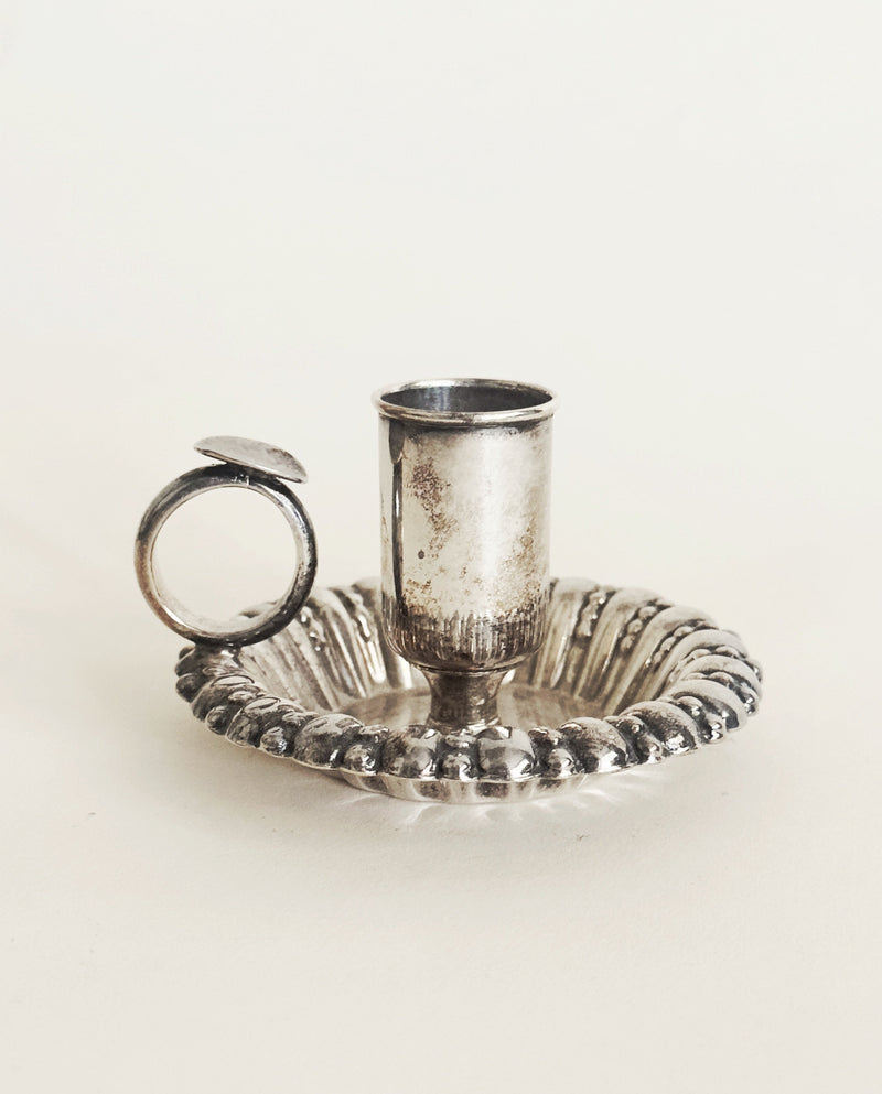 Antique Silver Plate Chamberstick by Aesthete Label | The Oblist — vintage silver finish
