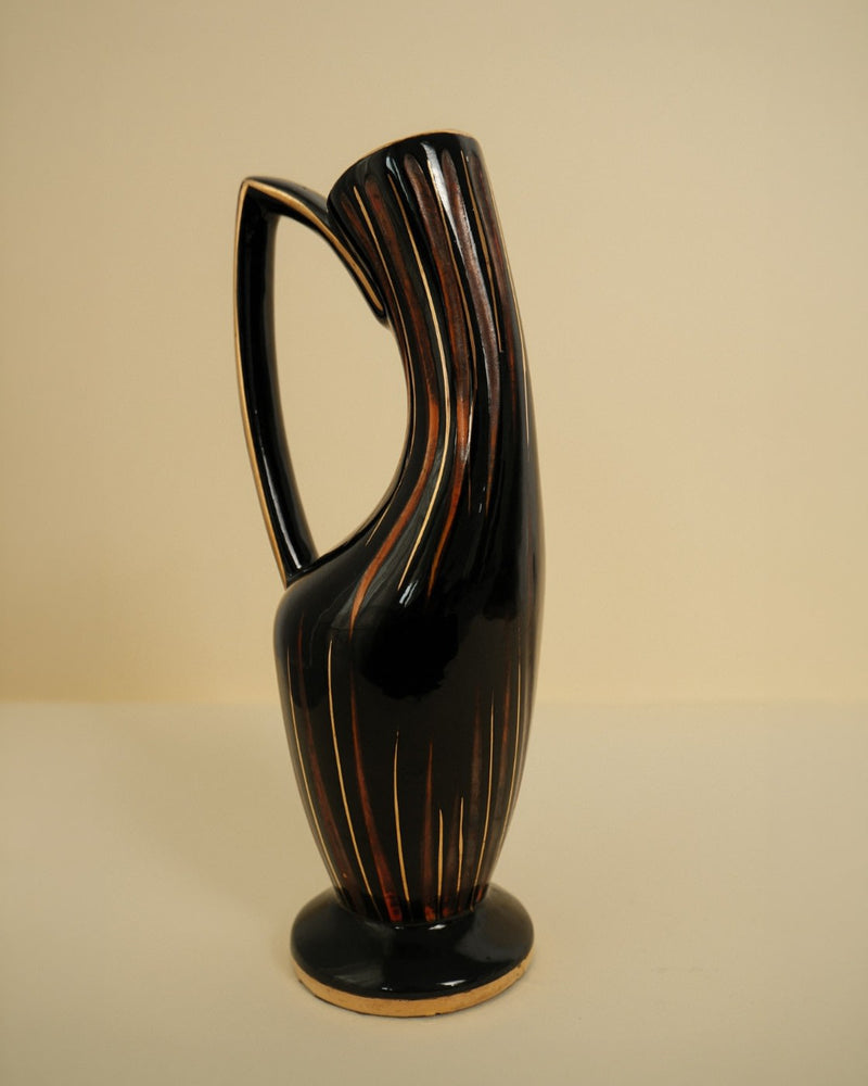 Vintage H. Bequet Quaregnon Hand-Painted Ceramic Vase by Truffe Studio | The Oblist