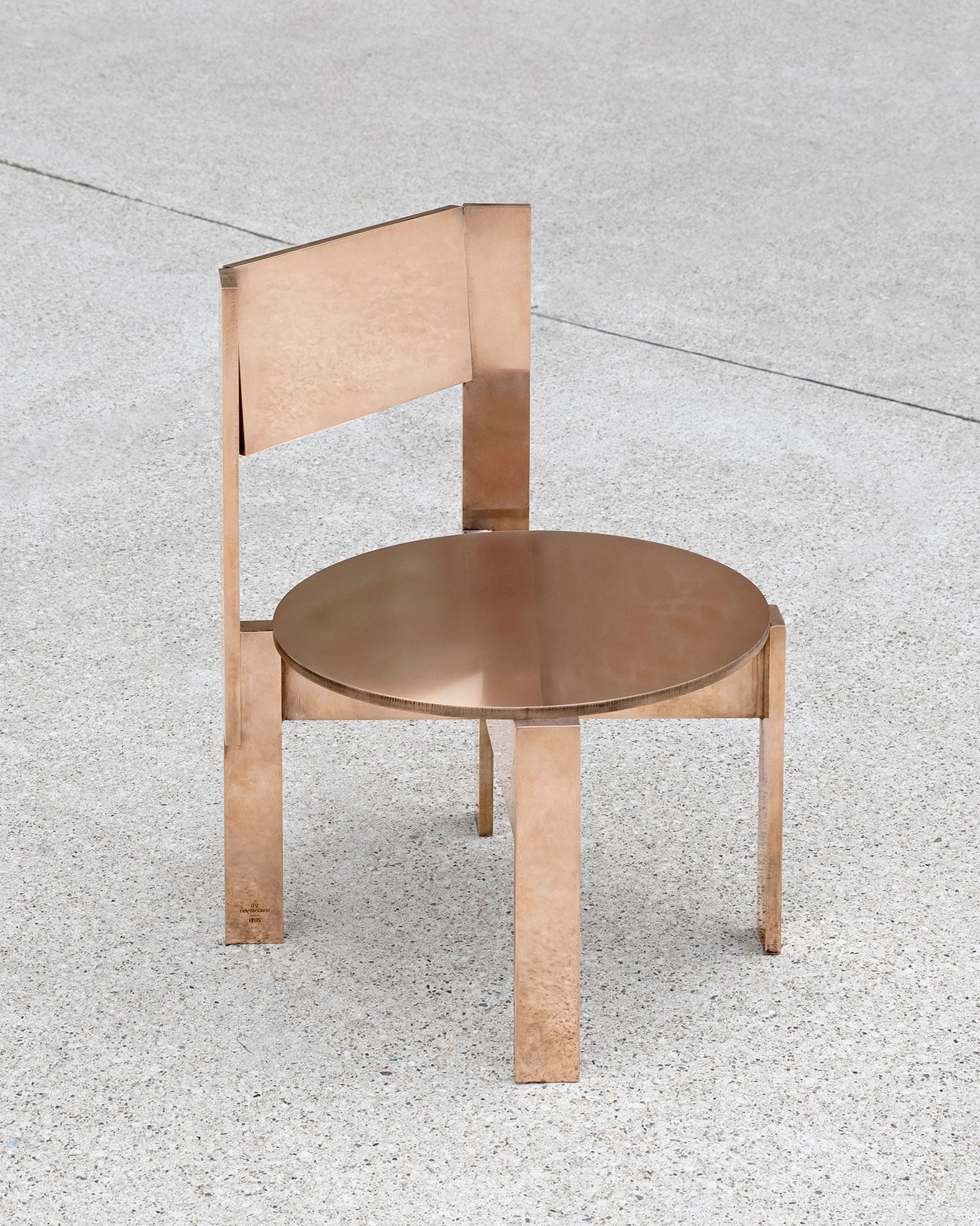 Ch 19.1 [b] - Low Chair by studiokhachatryan | The Oblist — copper finish, modern design