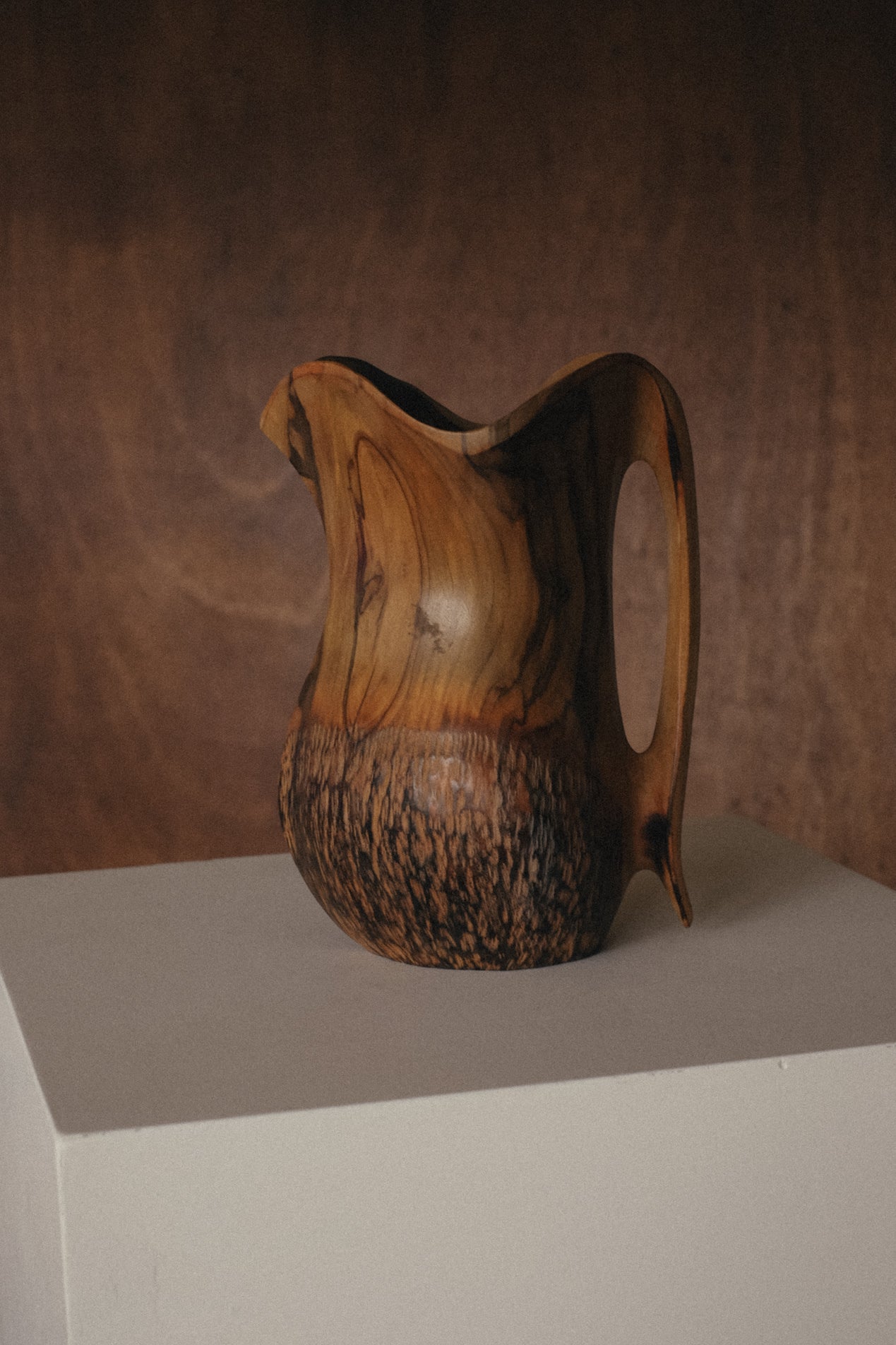 Vintage Handcrafted Wooden Pitcher – Falcon Spain by septembre studios | The Oblist
