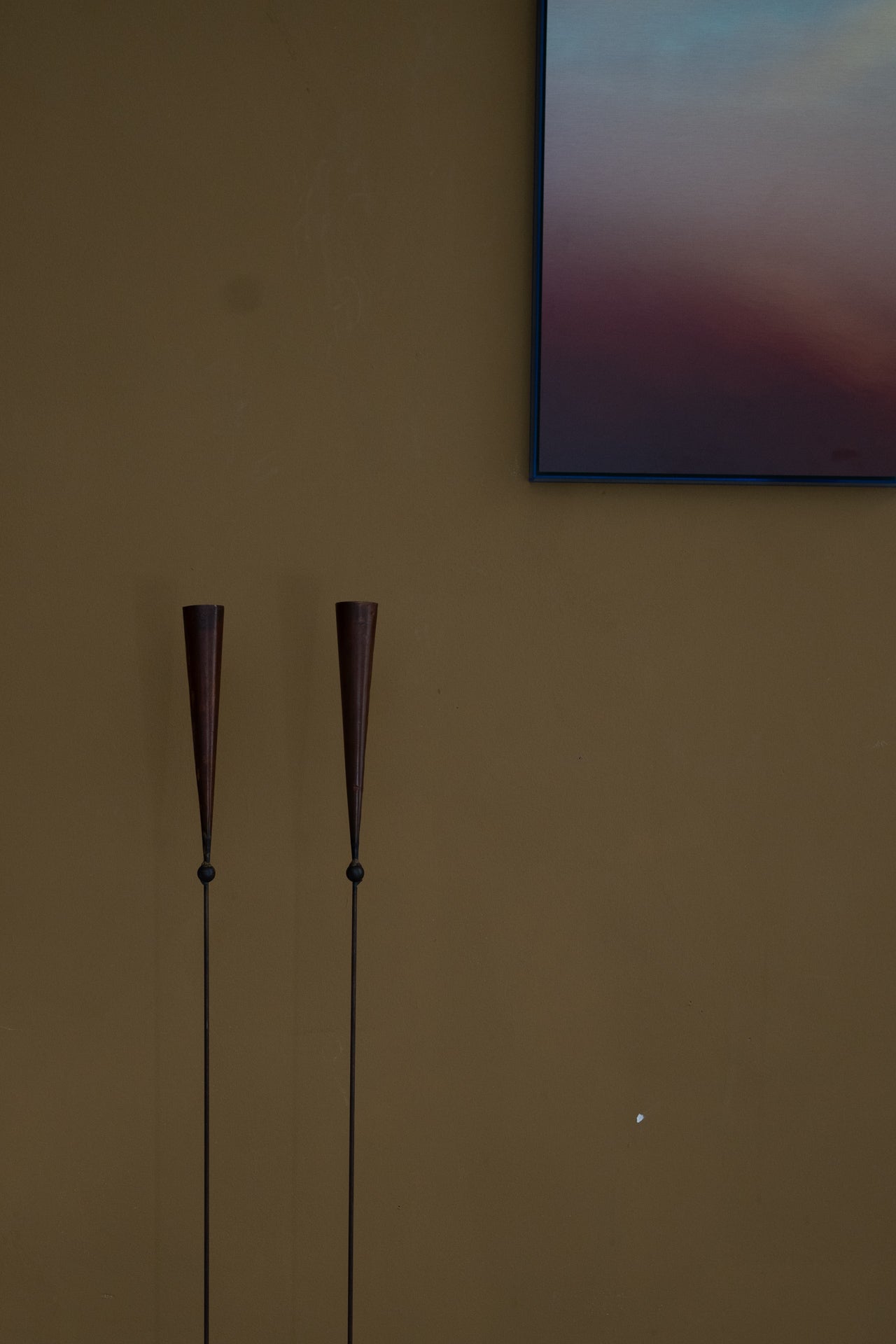 Vintage Candle Holders in metal - Pieter Spruyt Collection — side angle